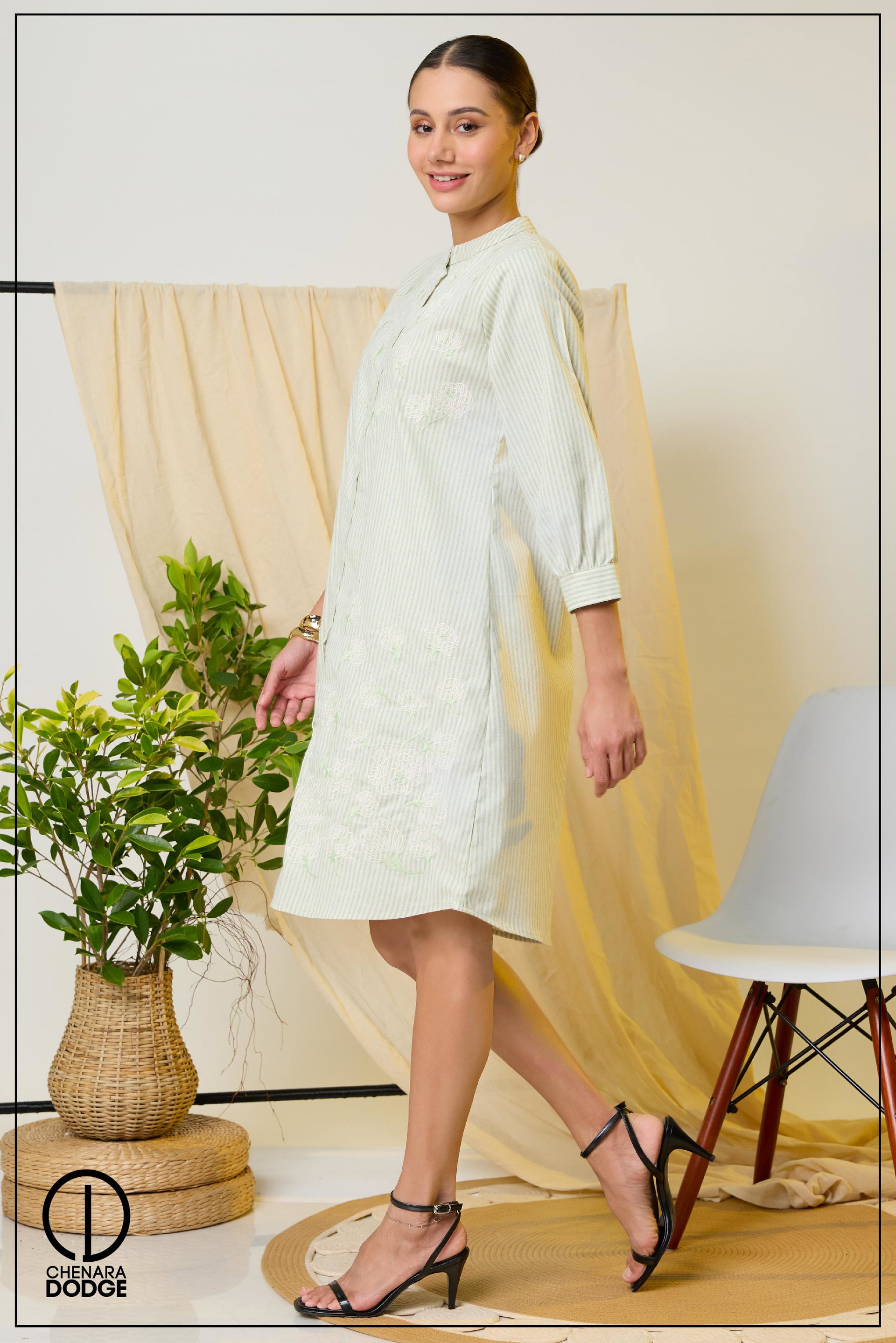 NINA EMB MINI DRESS