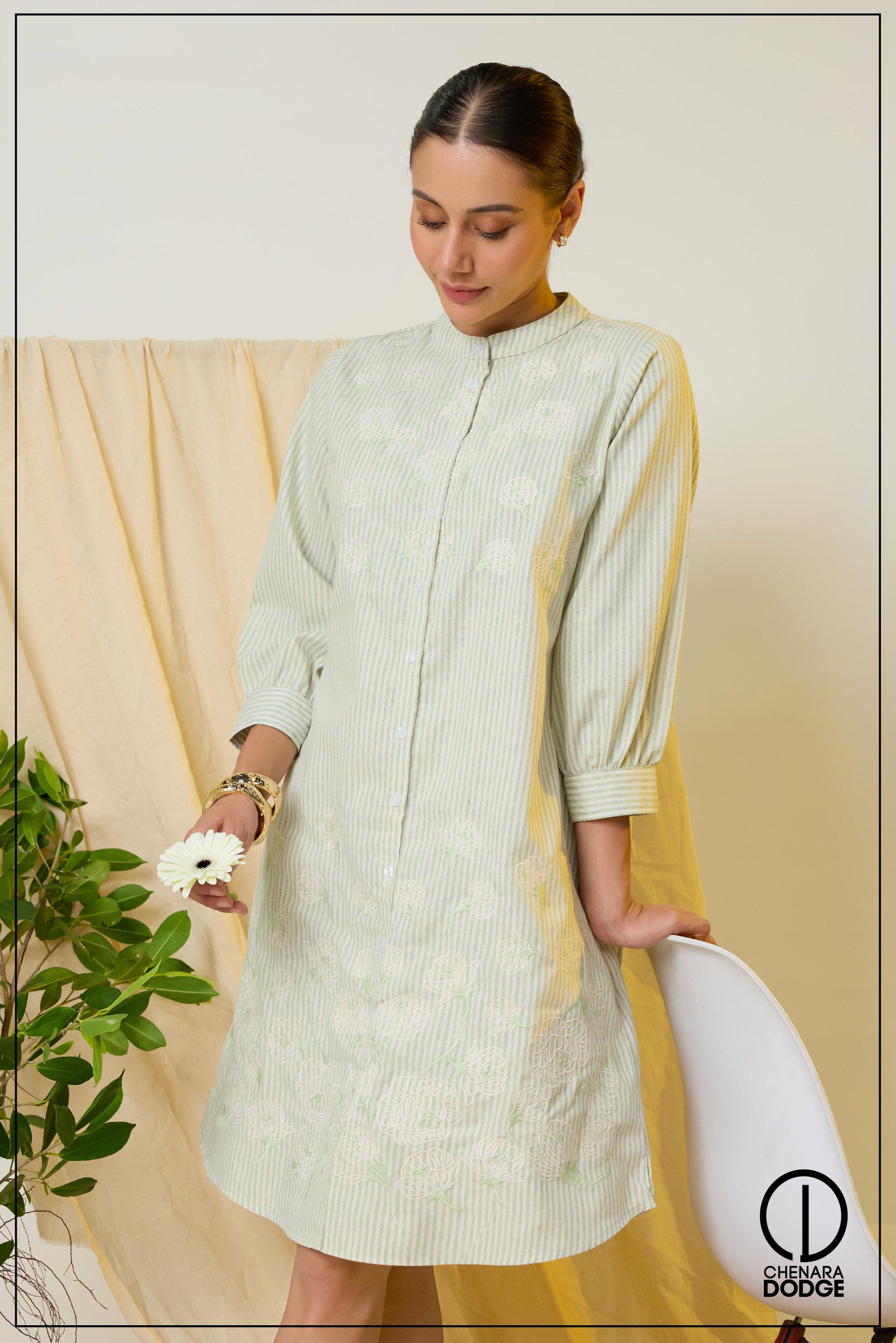 NINA EMB MINI DRESS