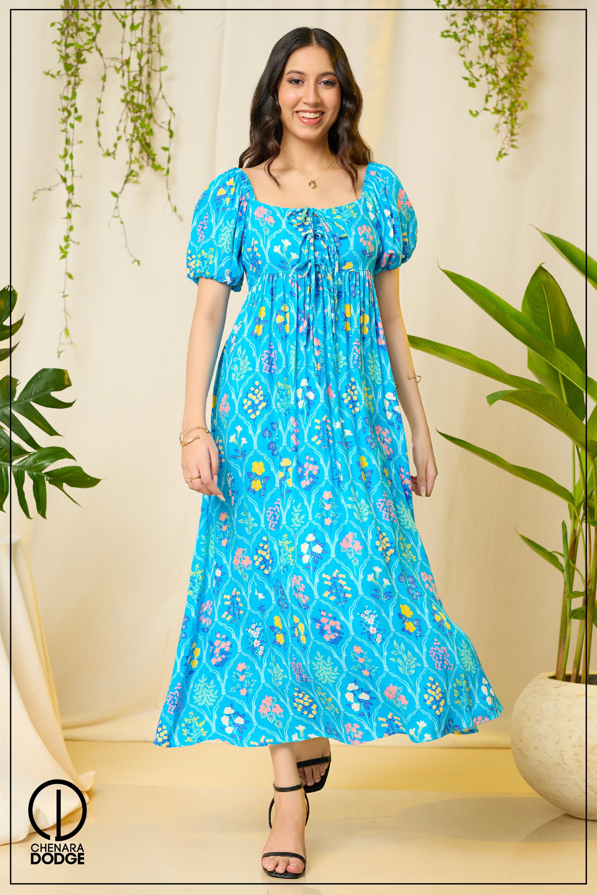 NINA FRONT TIE UP MAXI DRESS