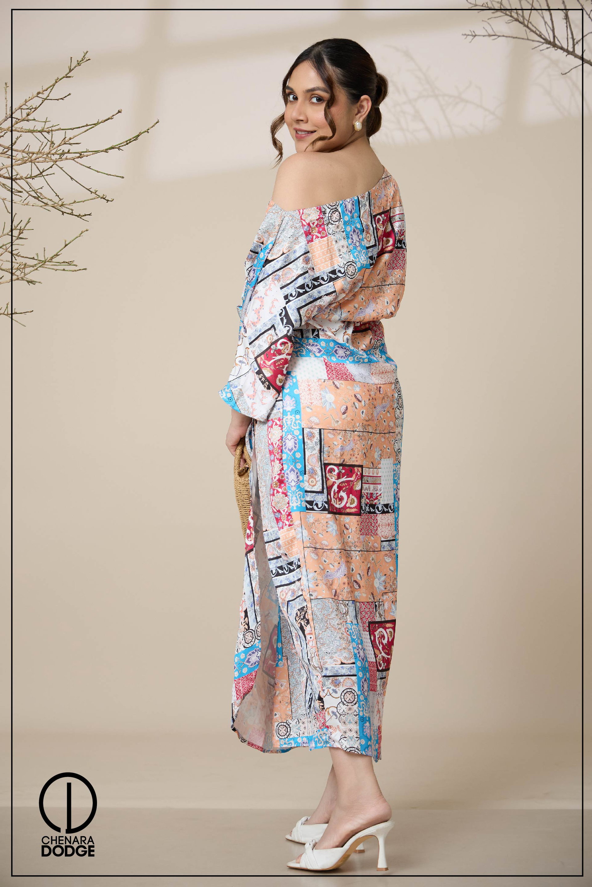 NINA ONE SHOULDER MIDI DRESS