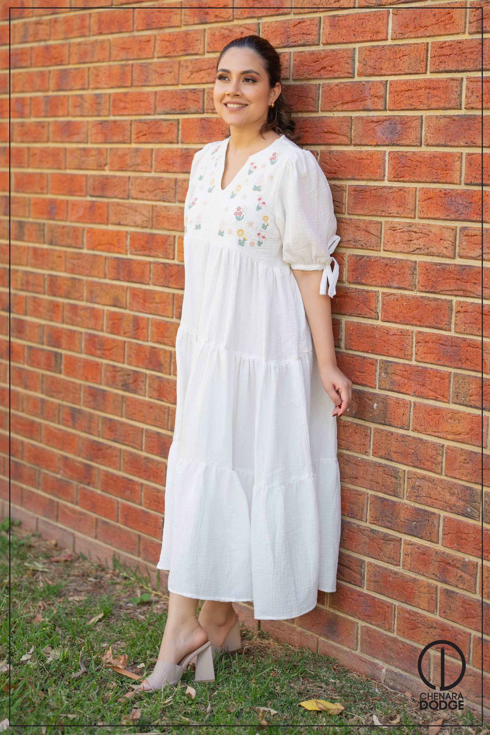 OLIVIA EMB LAYERED DRESS