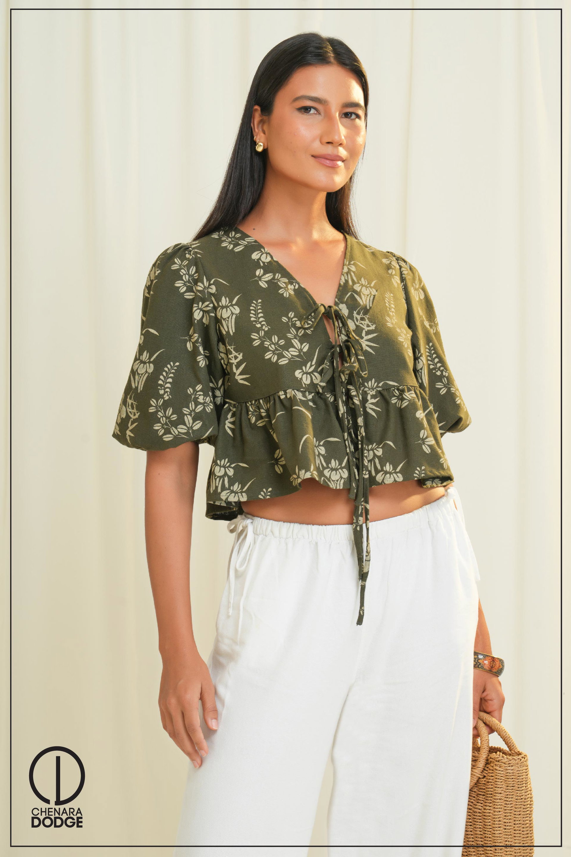 OLVA FRONT TIE-UP TOP