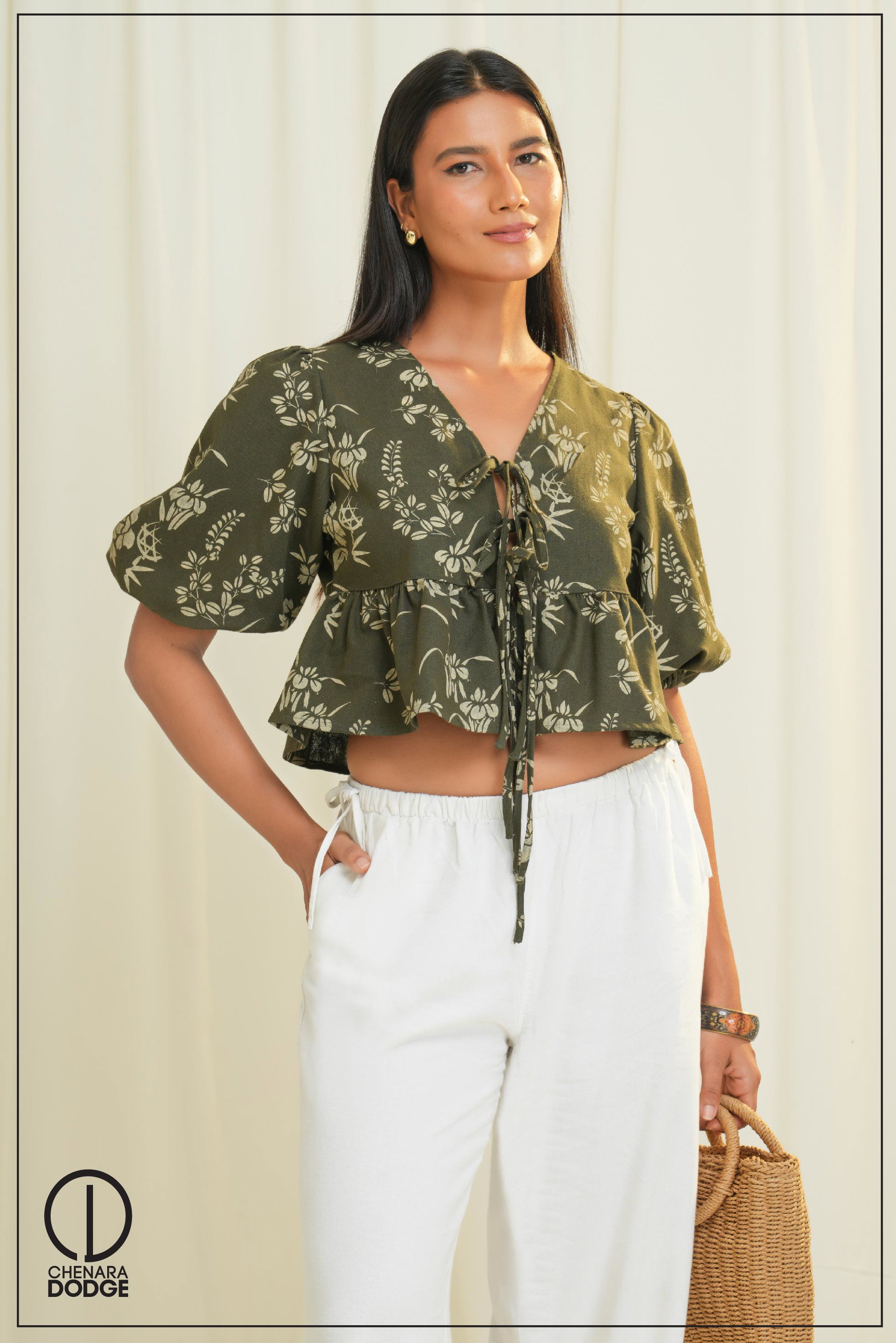 OLVA FRONT TIE-UP TOP