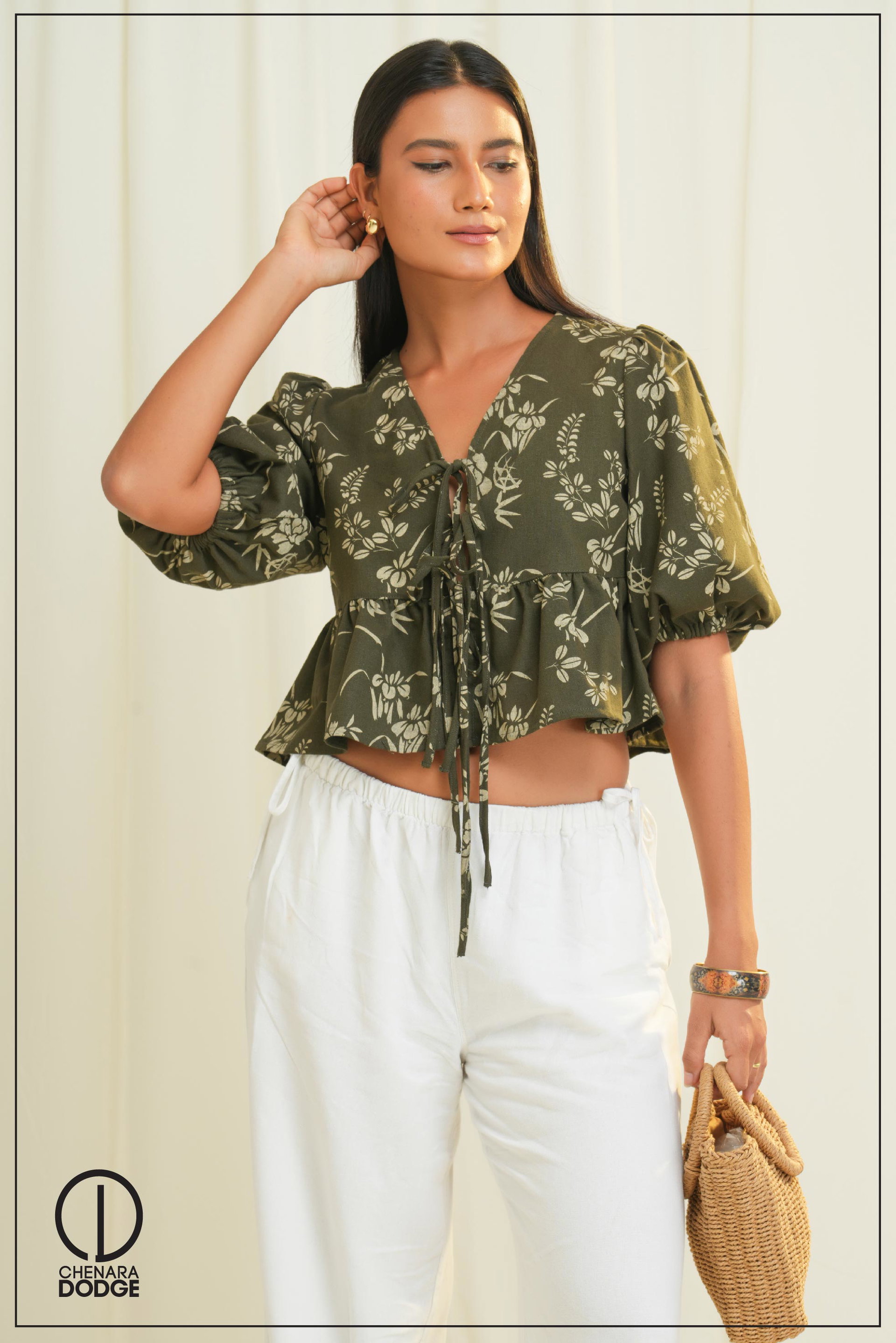 OLVA FRONT TIE-UP TOP