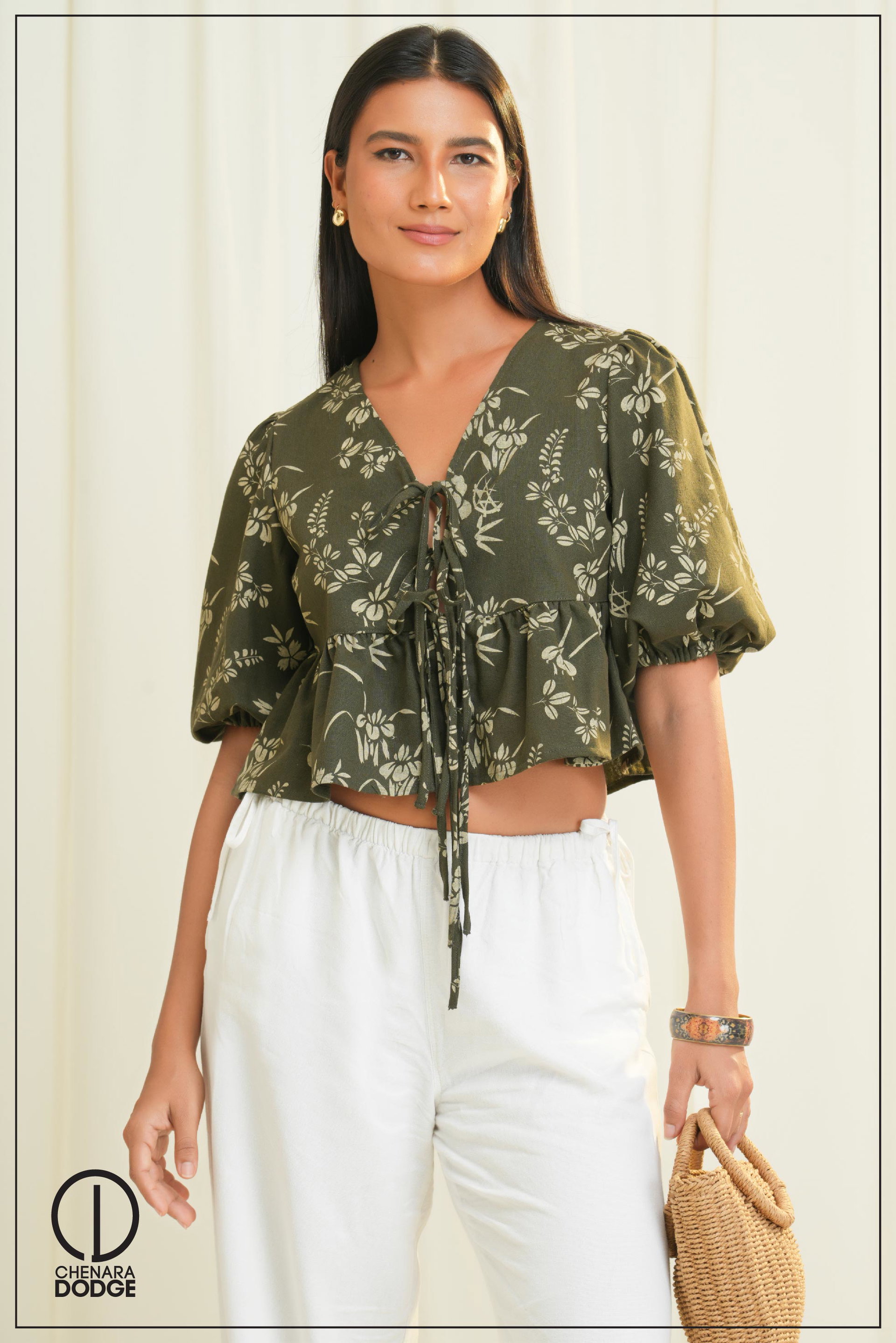 OLVA FRONT TIE-UP TOP