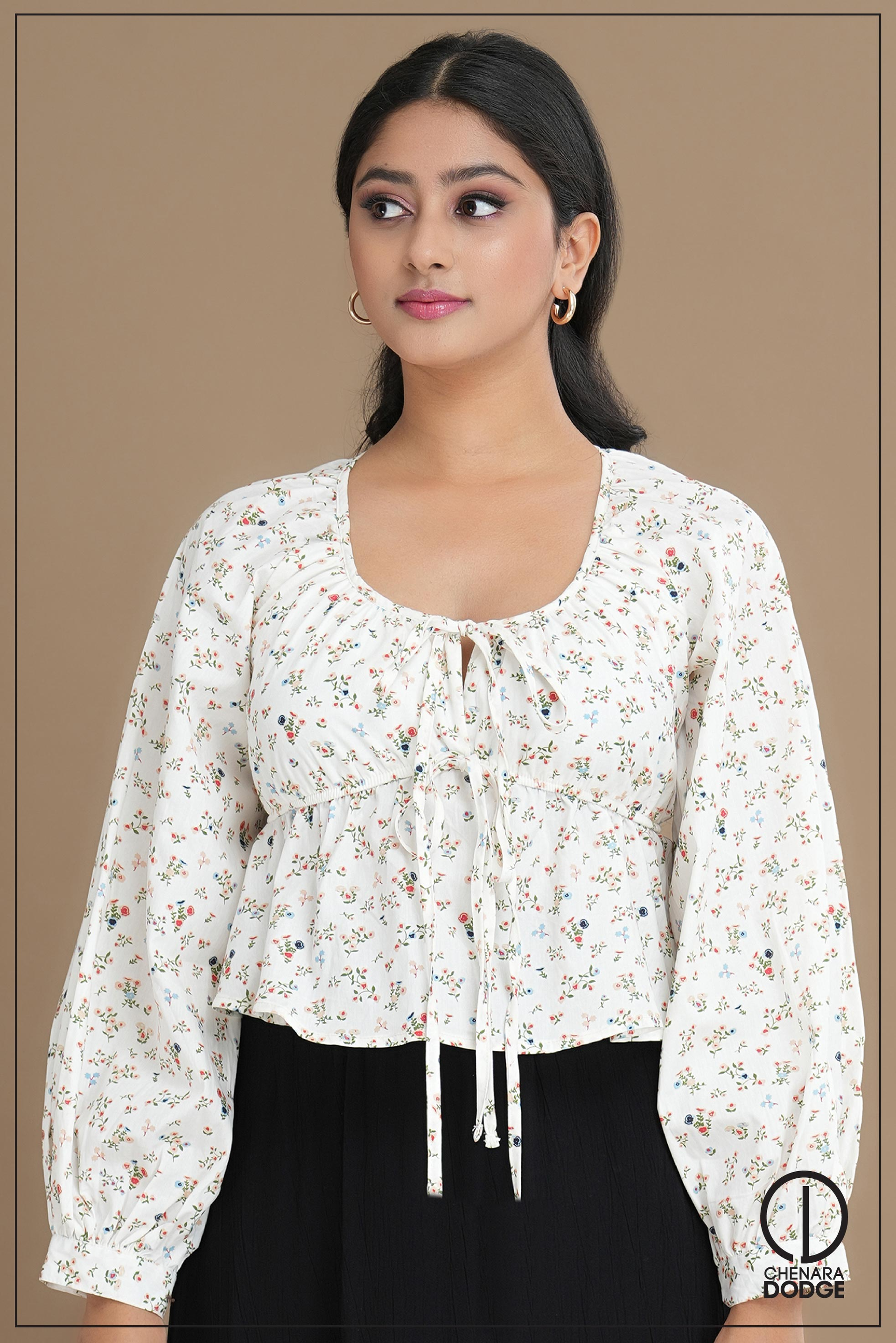 OLVA FRONT TIE-UP TOP