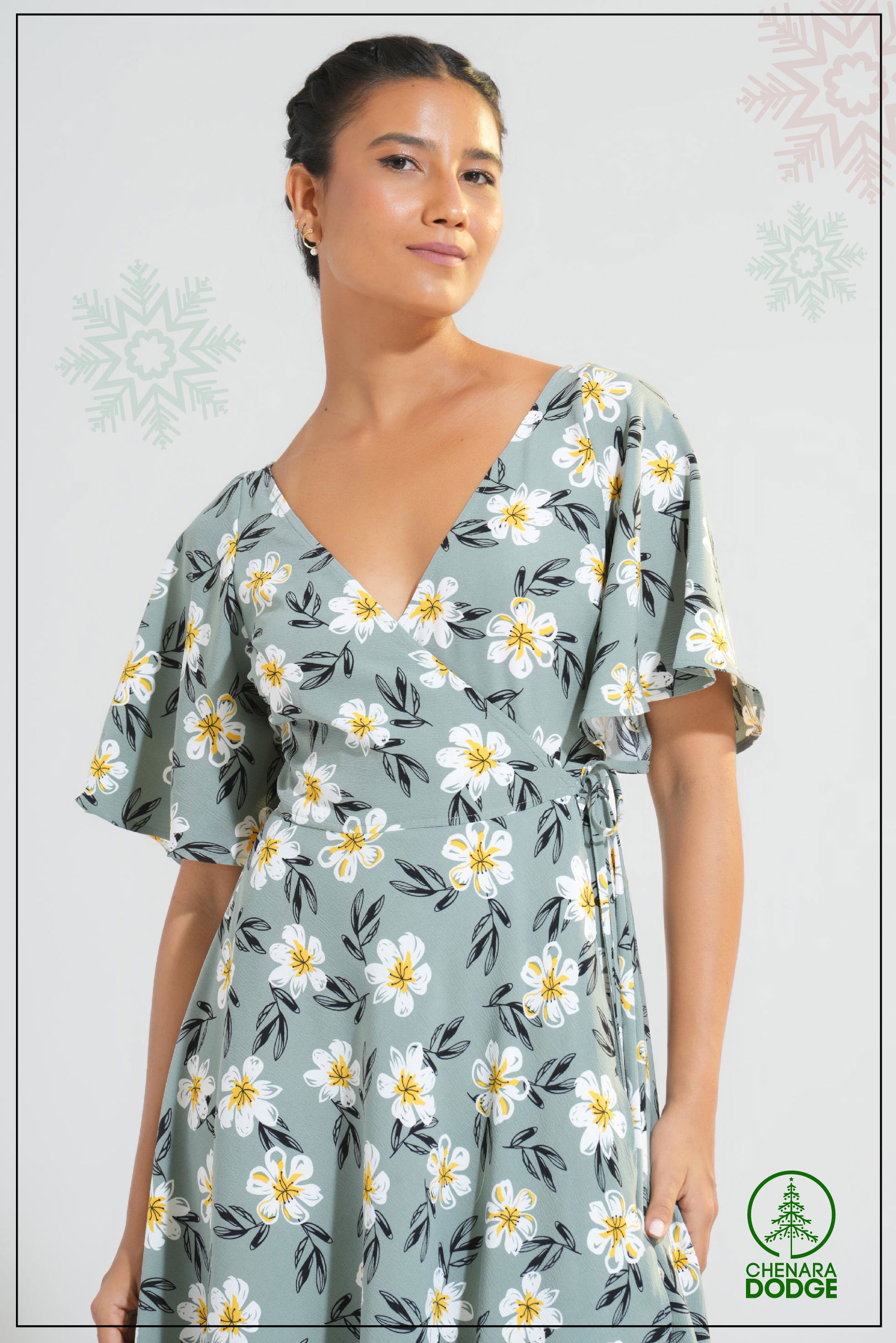 ORLA CROSS-OVER MIDI DRESS