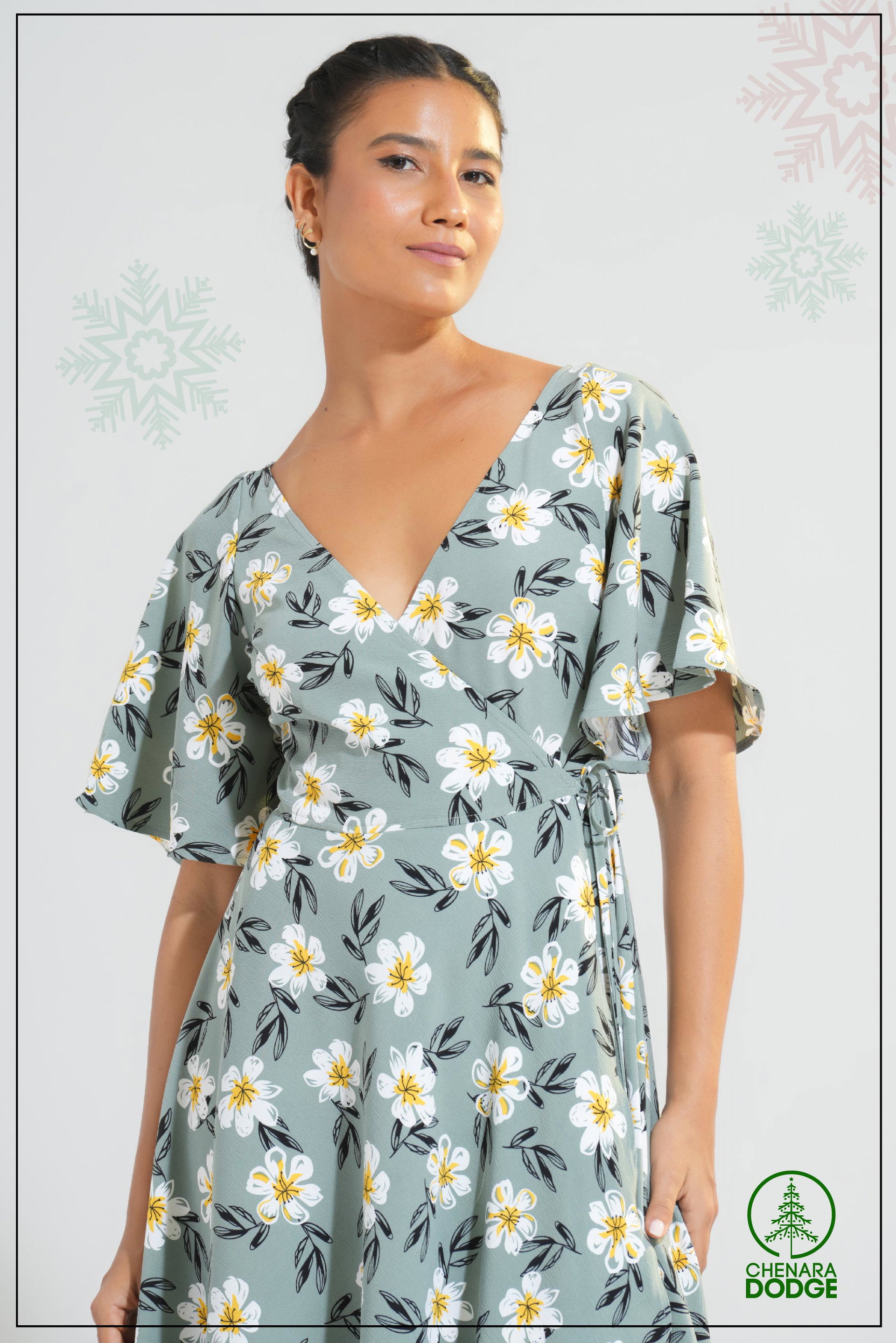 ORLA CROSS-OVER MIDI DRESS