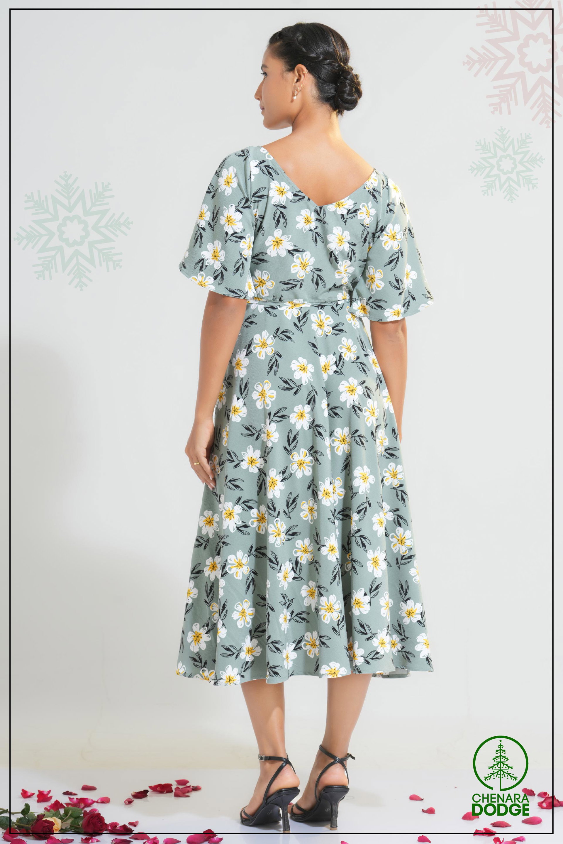 ORLA CROSS-OVER MIDI DRESS