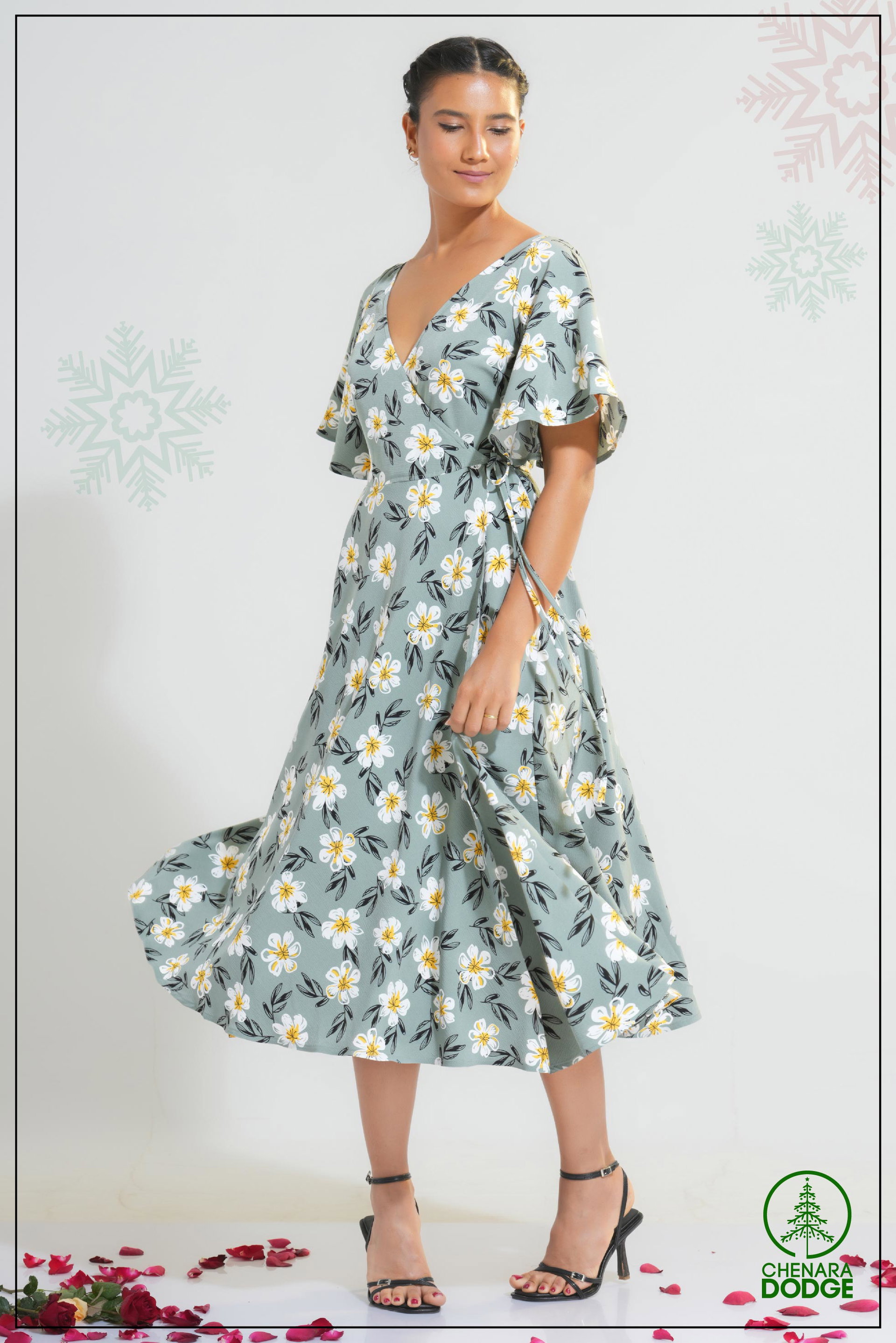 ORLA CROSS-OVER MIDI DRESS