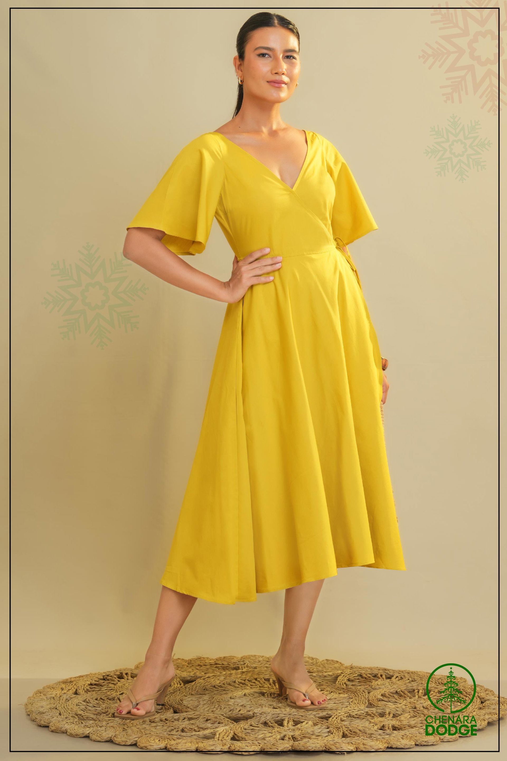 ORLA CROSS-OVER MIDI DRESS