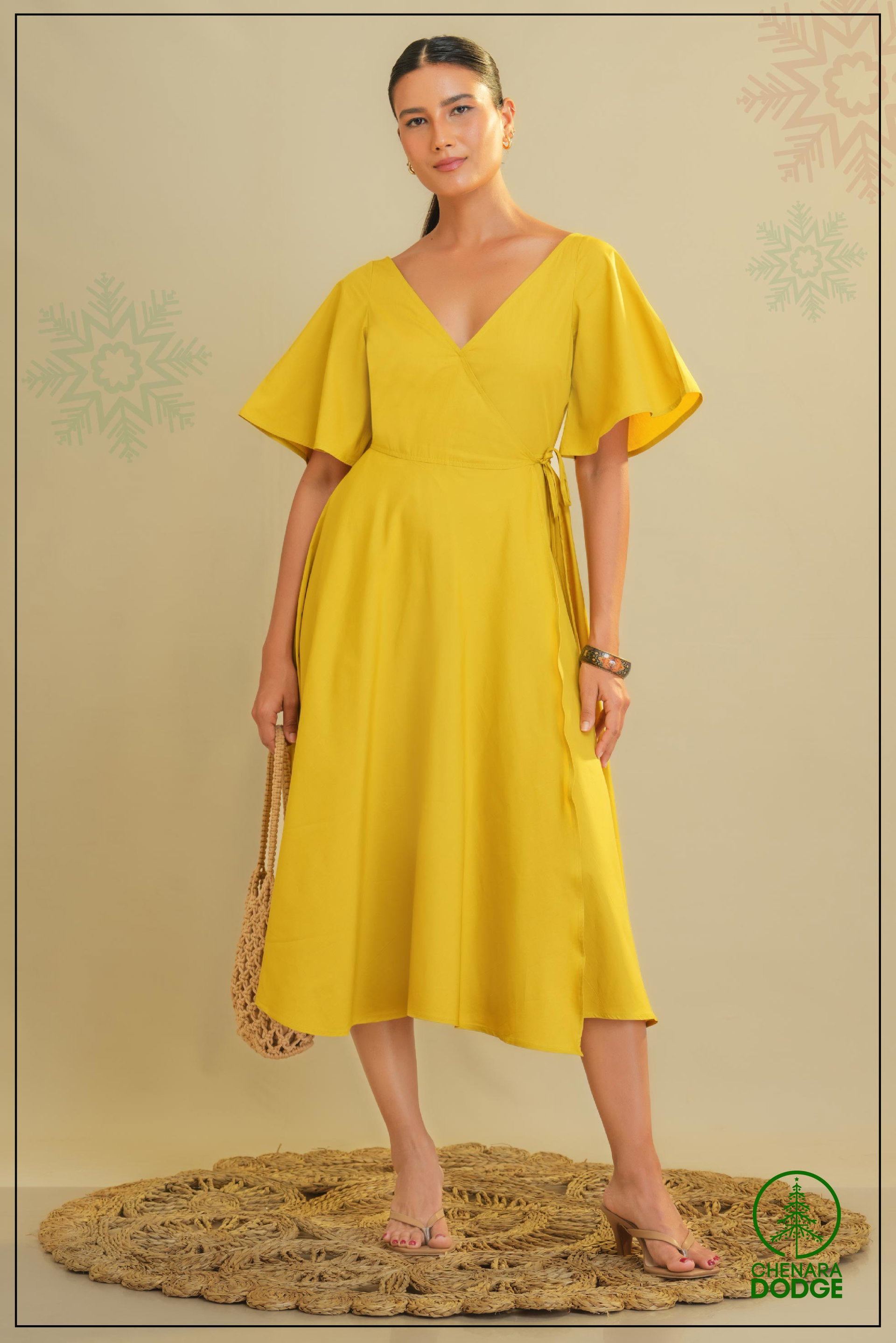 ORLA CROSS-OVER MIDI DRESS