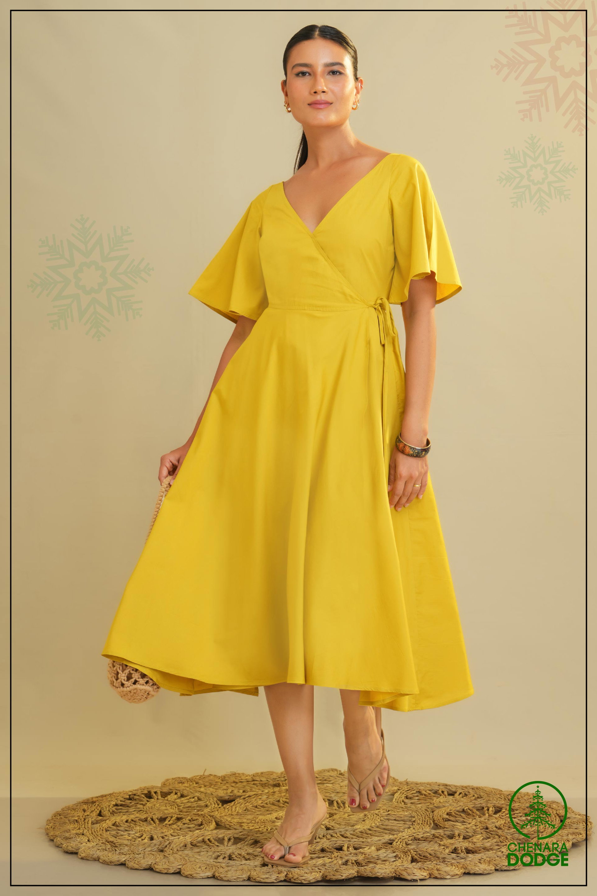 ORLA CROSS-OVER MIDI DRESS