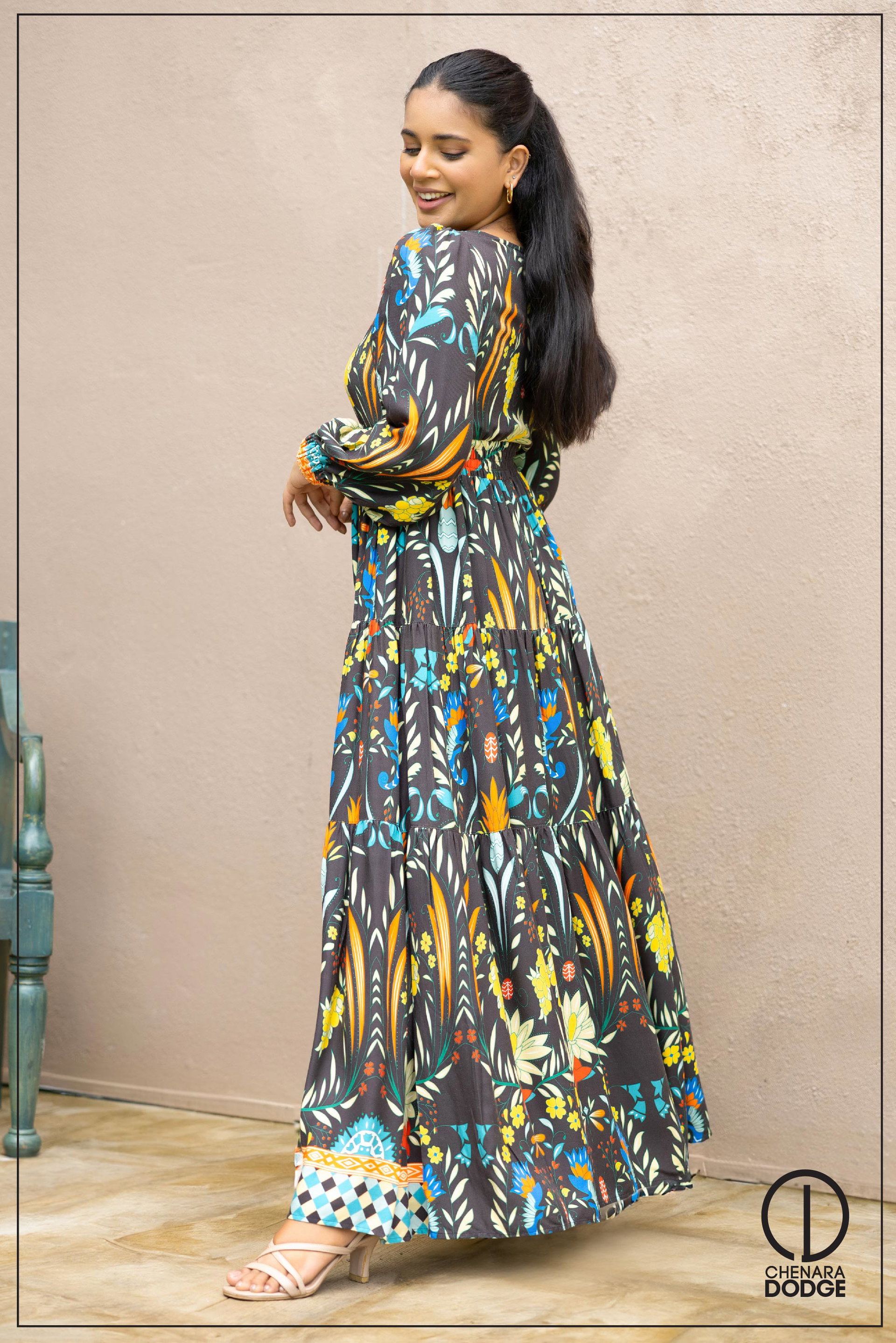 ORLA V NECK MAXI DRESS