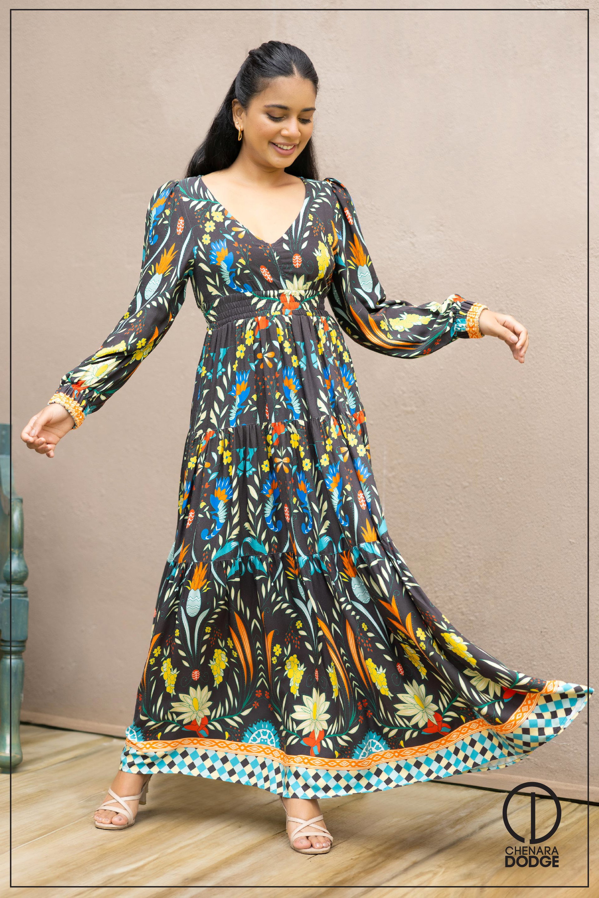 ORLA V NECK MAXI DRESS