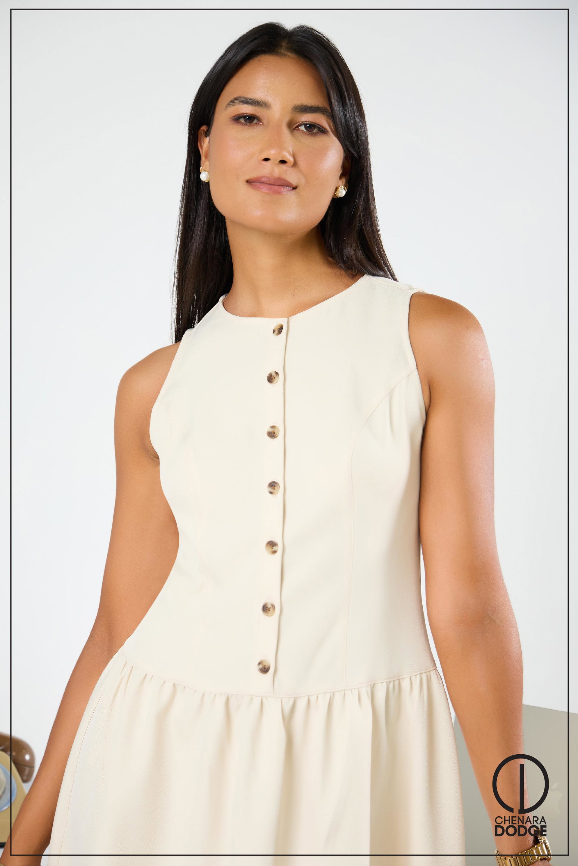 REBBECA BOAT NECK MINI DRESS