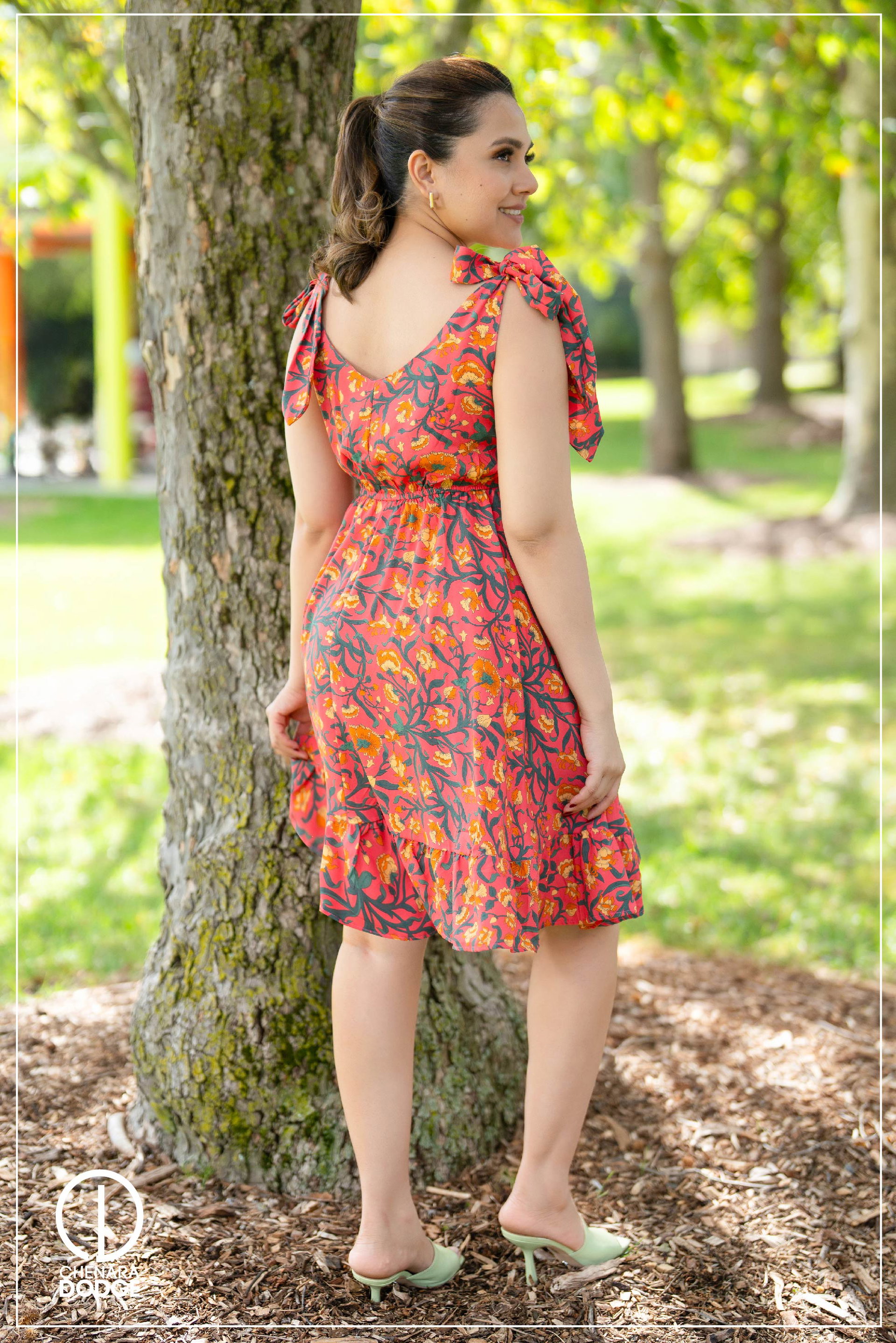 REMI TIE-UP MINI DRESS