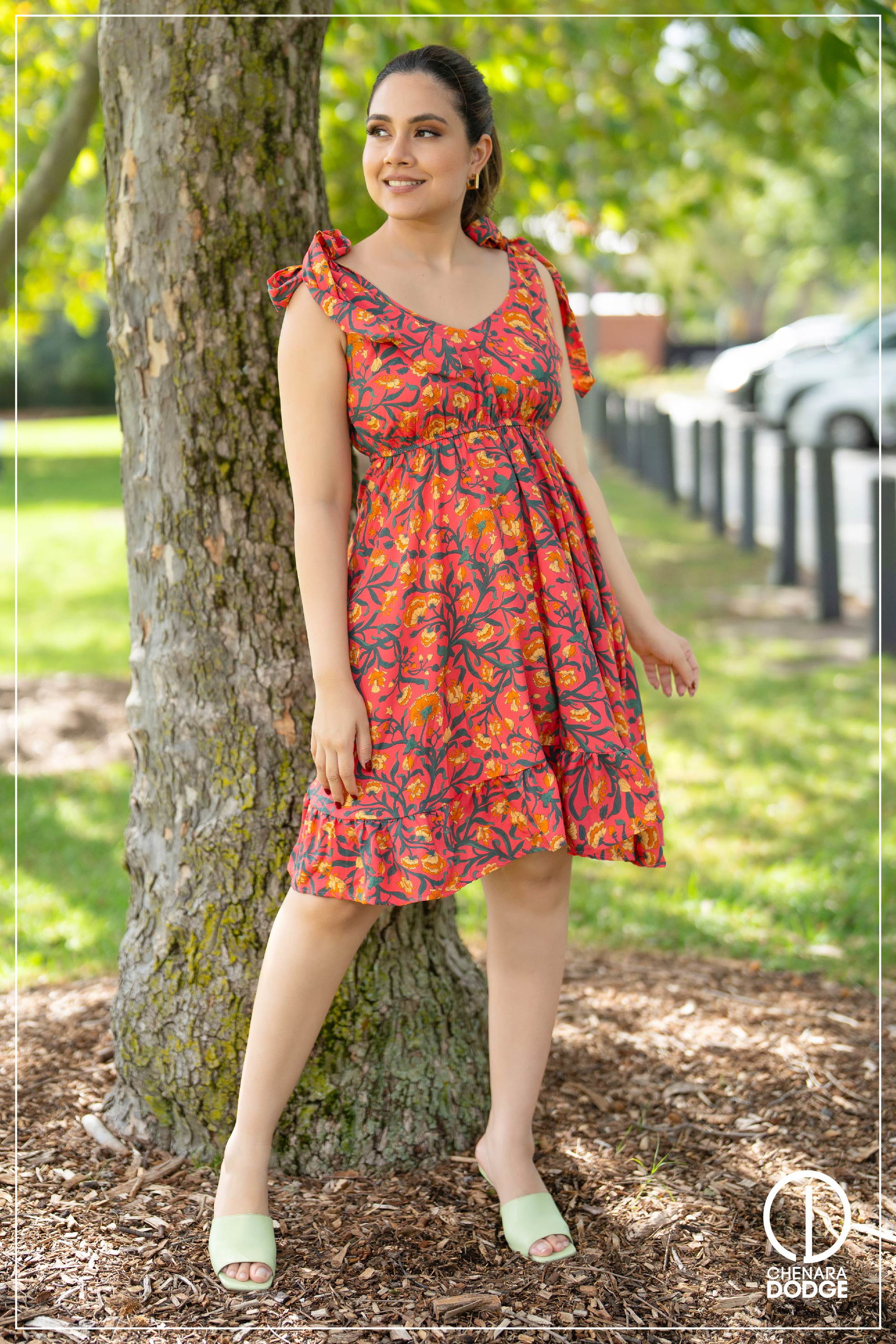 REMI TIE-UP MINI DRESS