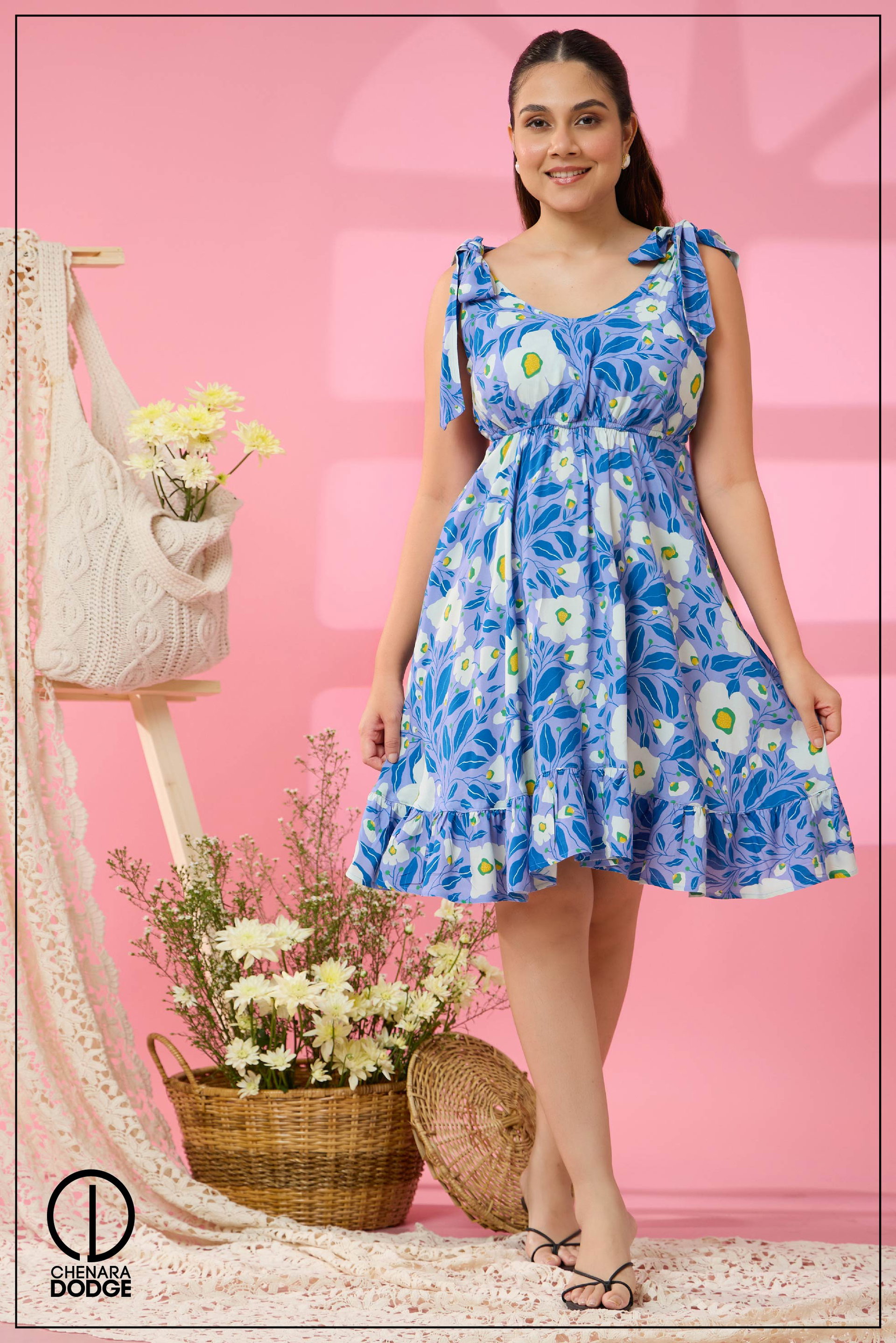 REMI TIE-UP MINI DRESS