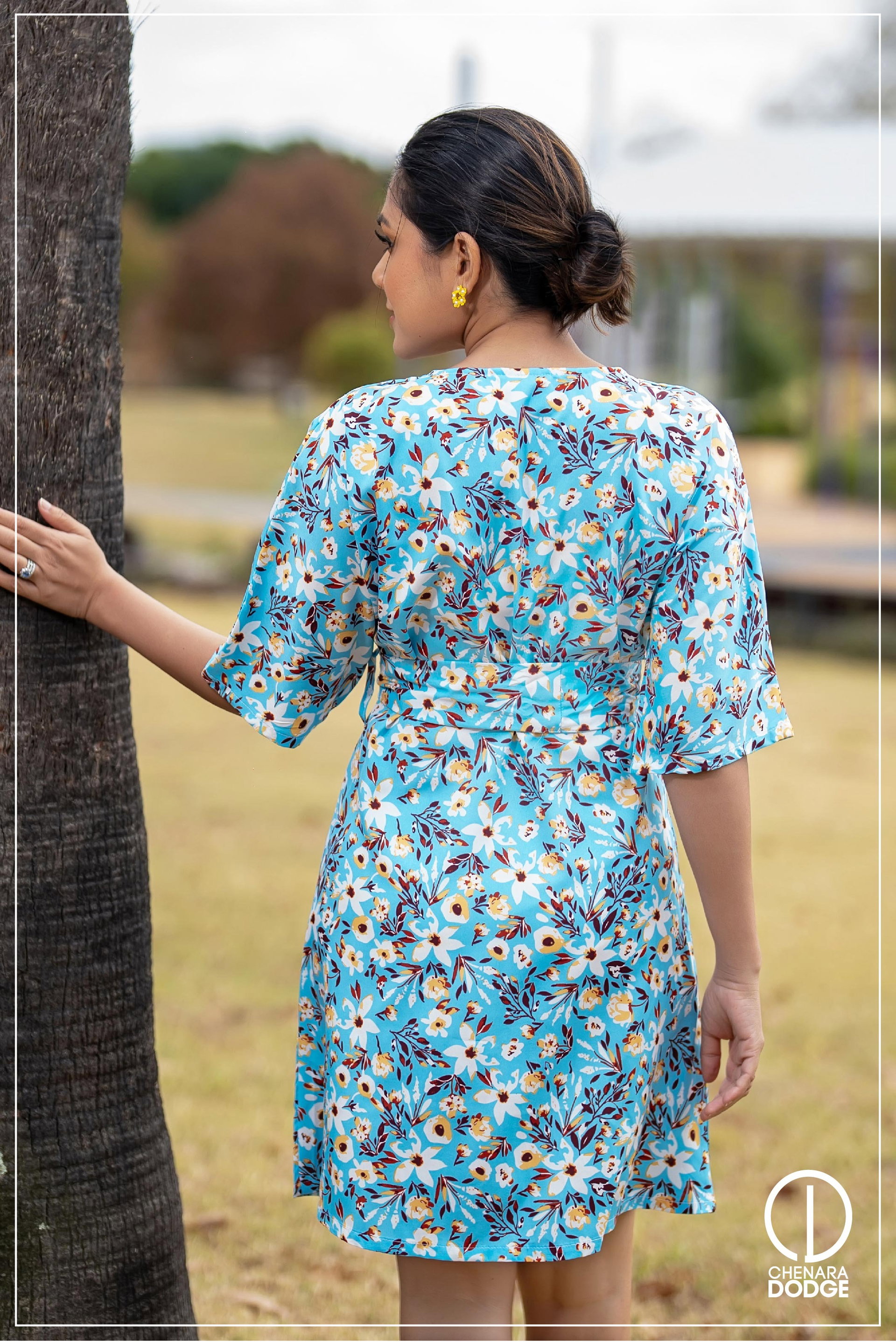 RILEY V-NECK MINI DRESS