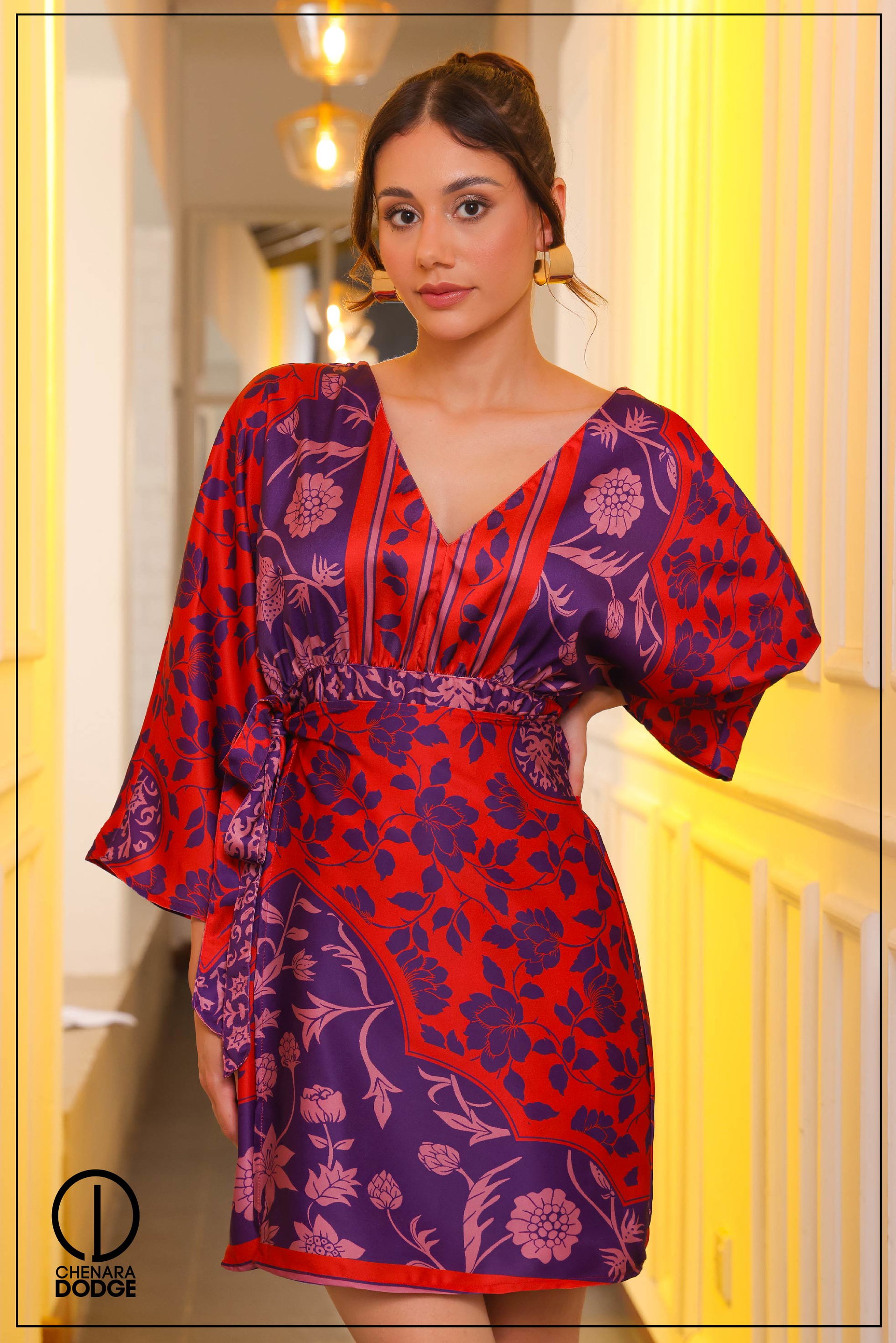 ROSA FRONT WRAP MINI DRESS