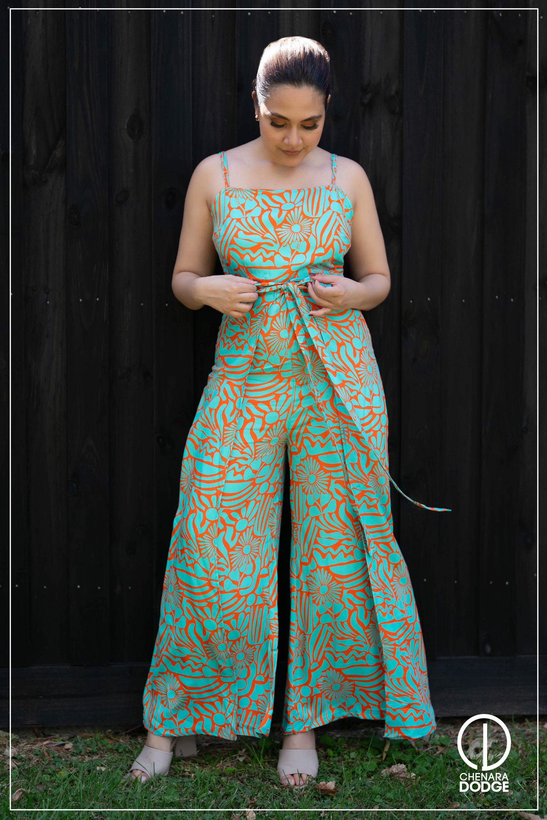 ROSE FRONT TIE-UP JUMPSUIT