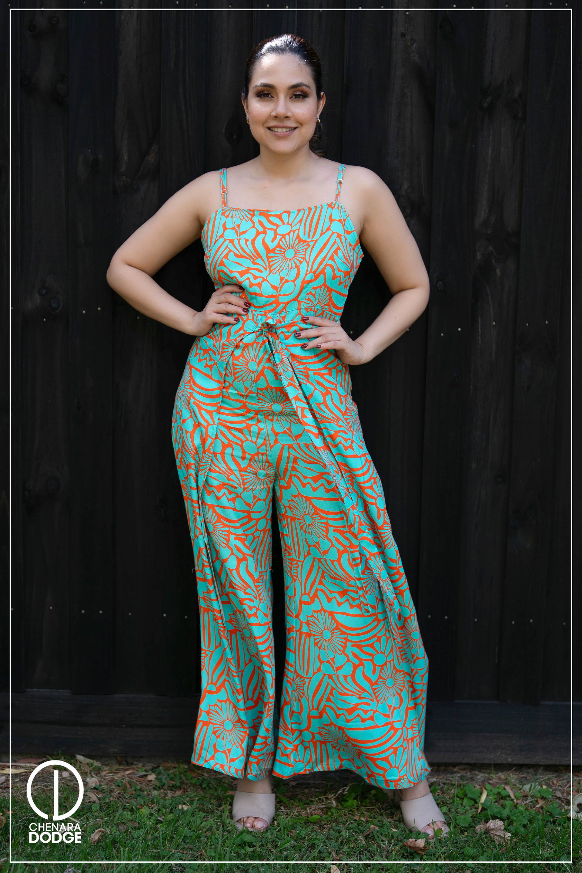ROSE FRONT TIE-UP JUMPSUIT