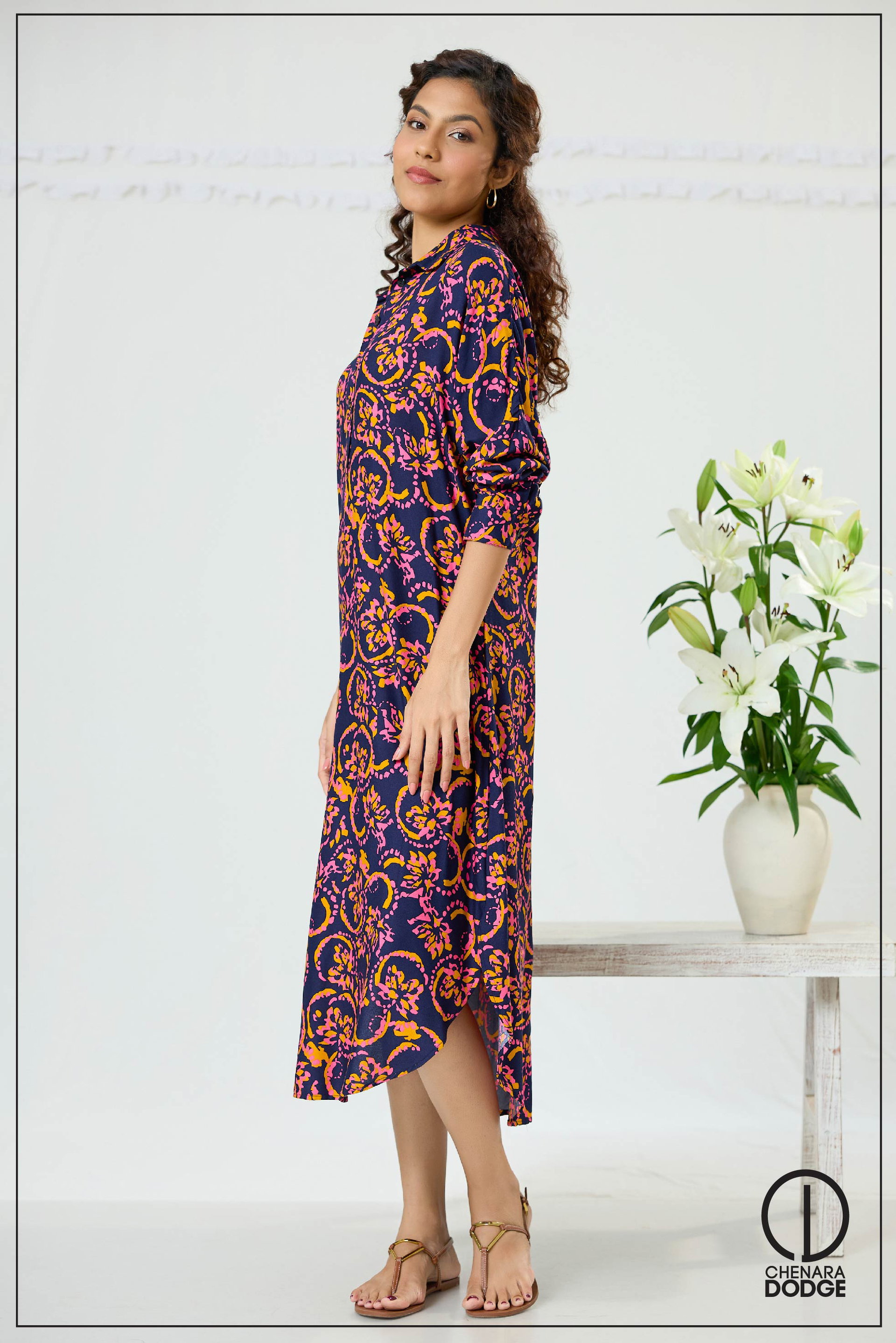 ROSE MIDI SHIRT DRESS