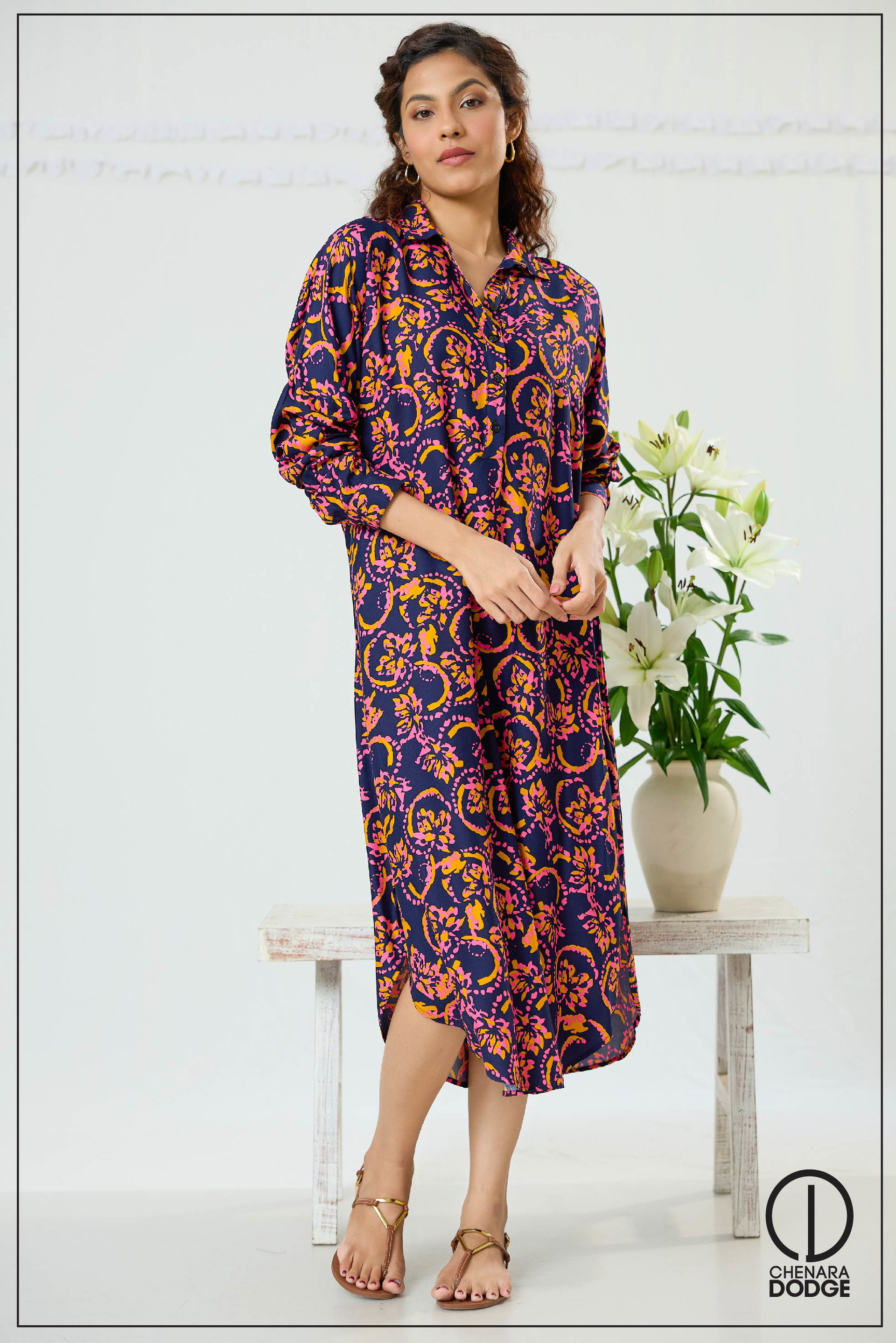 ROSE MIDI SHIRT DRESS