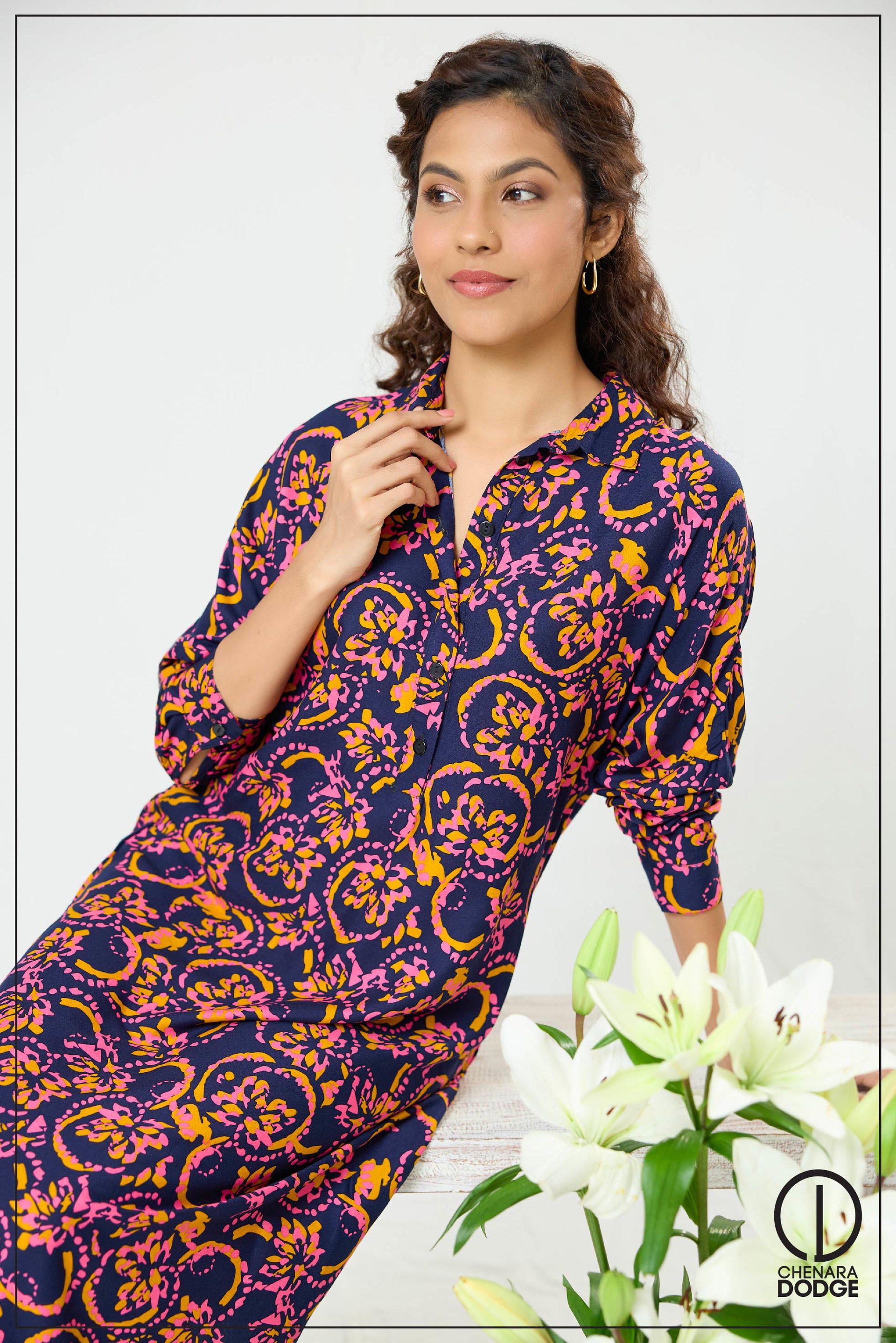 ROSE MIDI SHIRT DRESS
