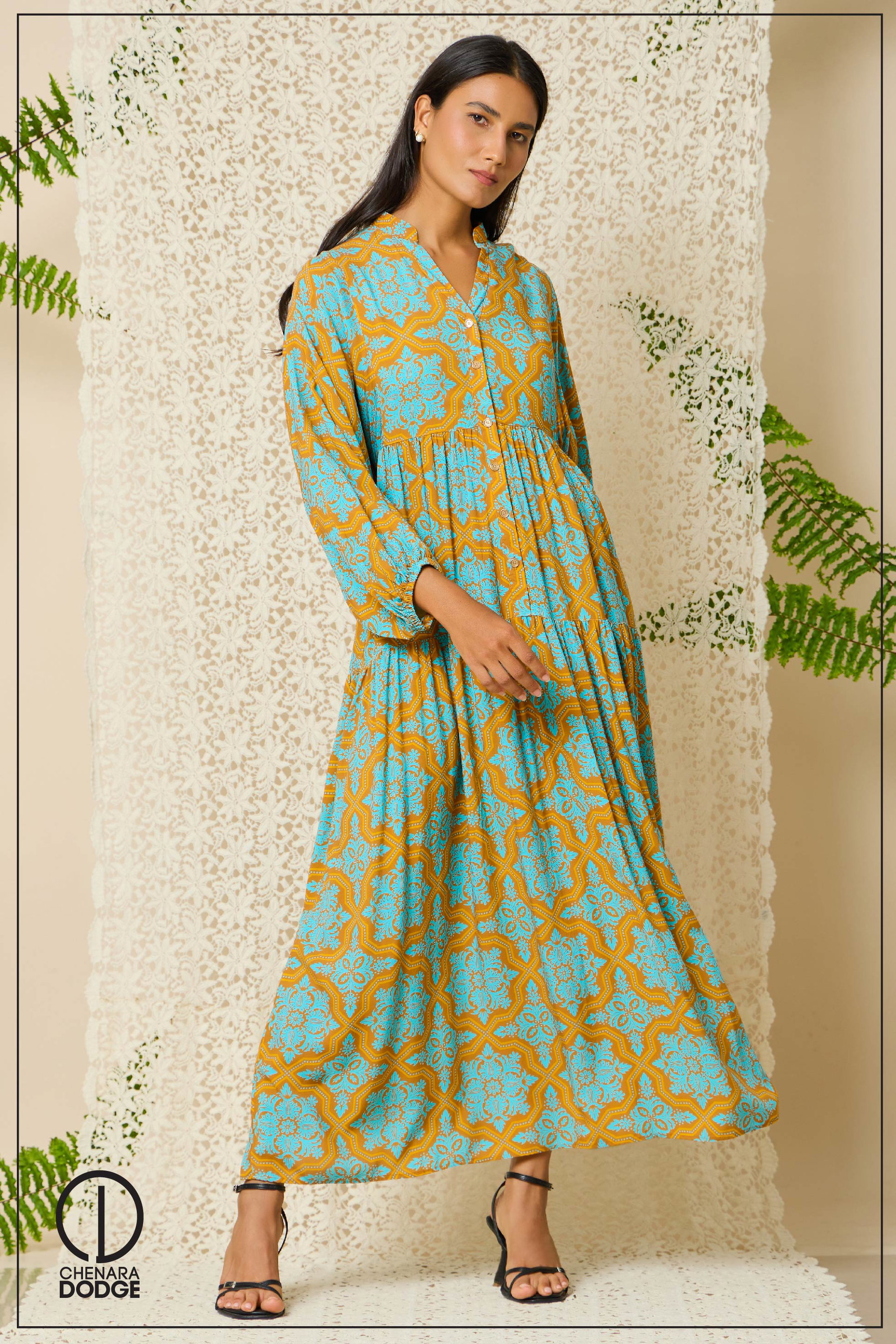LUNA SLEEVE MAXI DRESS
