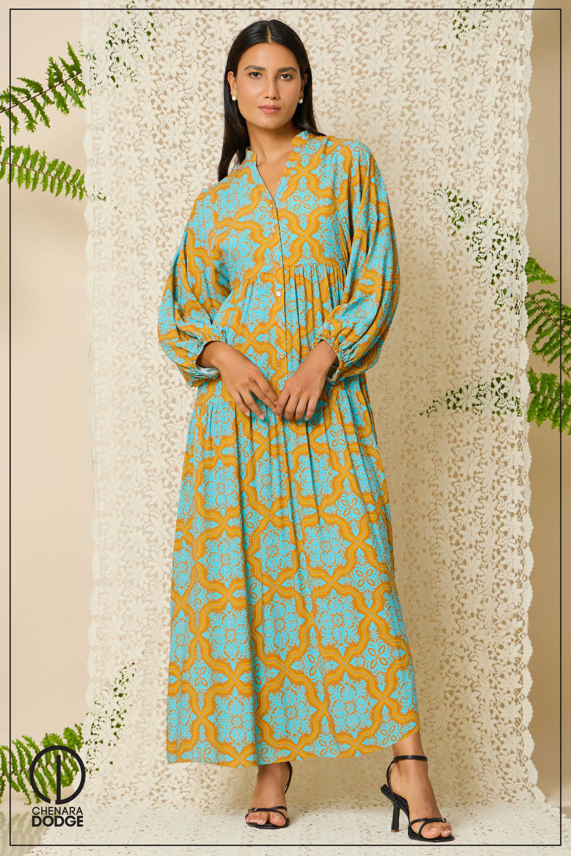 LUNA SLEEVE MAXI DRESS