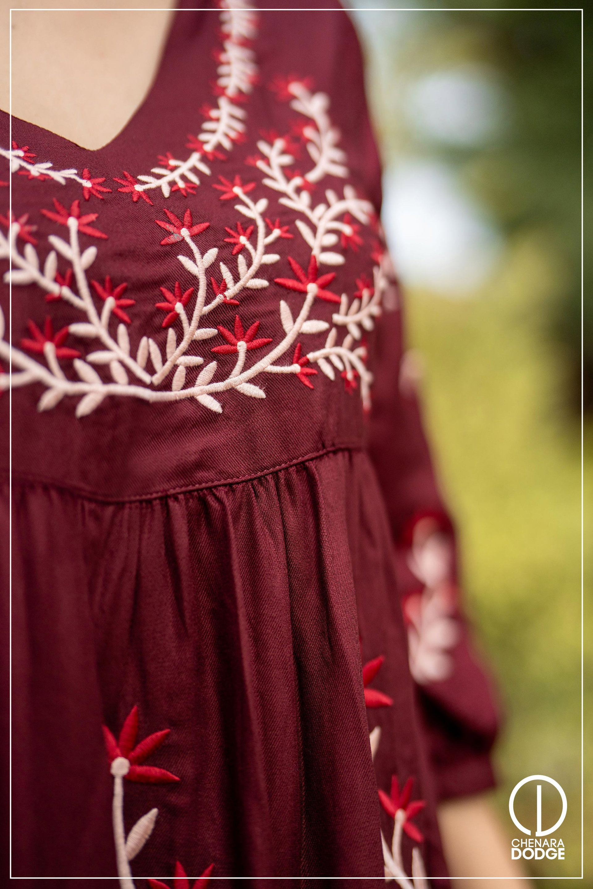 SADIE EMBROIDERED MAXI DRESS