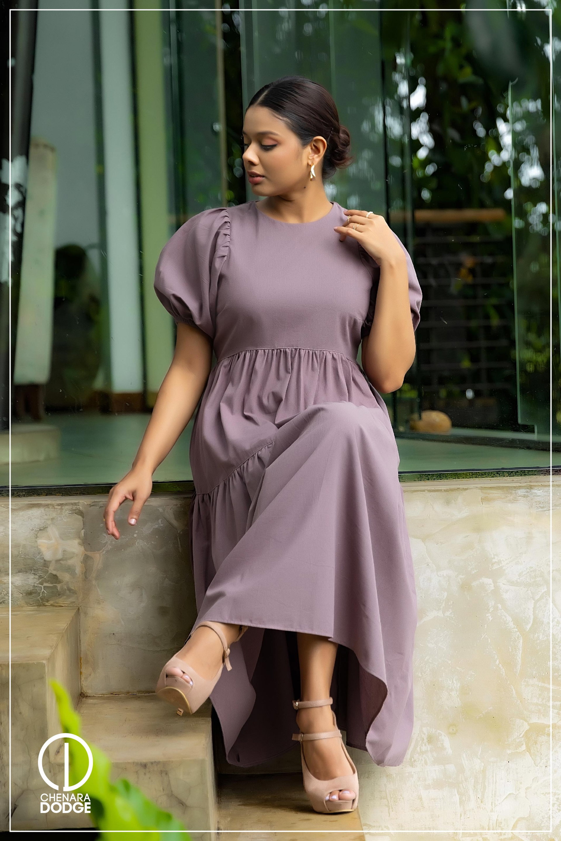 SASHA TIERED MIDI DRESS
