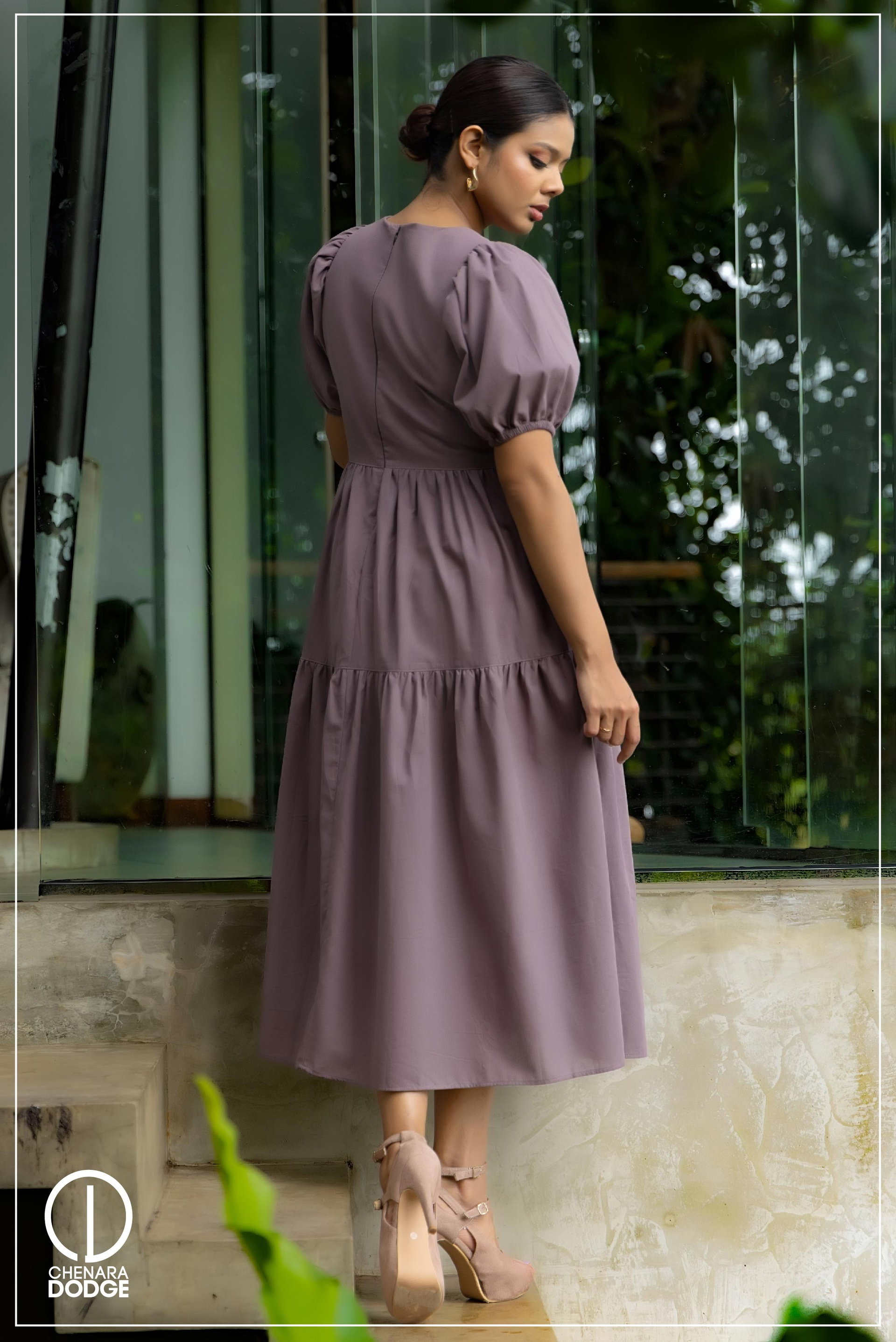 SASHA TIERED MIDI DRESS