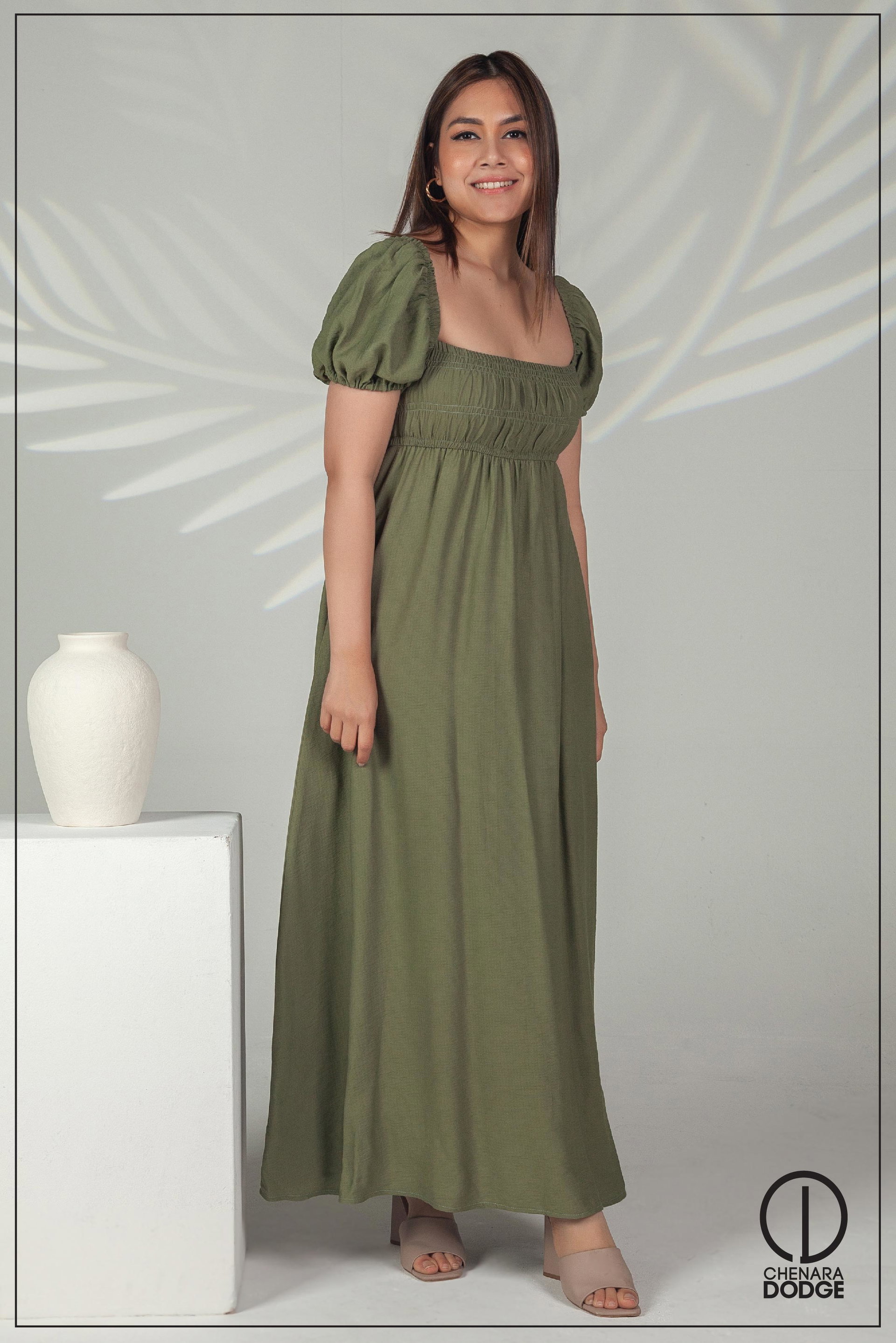 SELENA SMOCKED MAXI DRESS