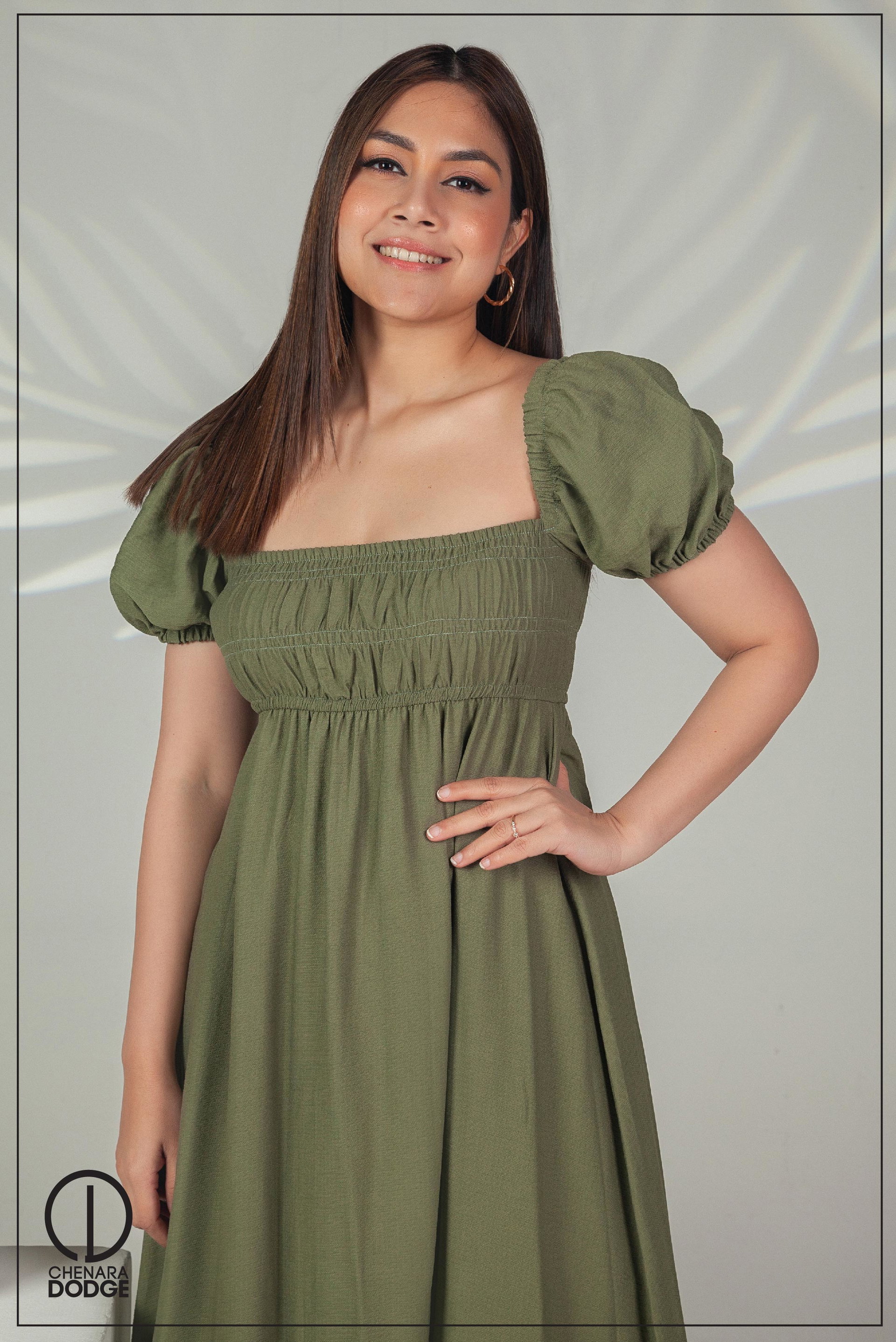 SELENA SMOCKED MAXI DRESS