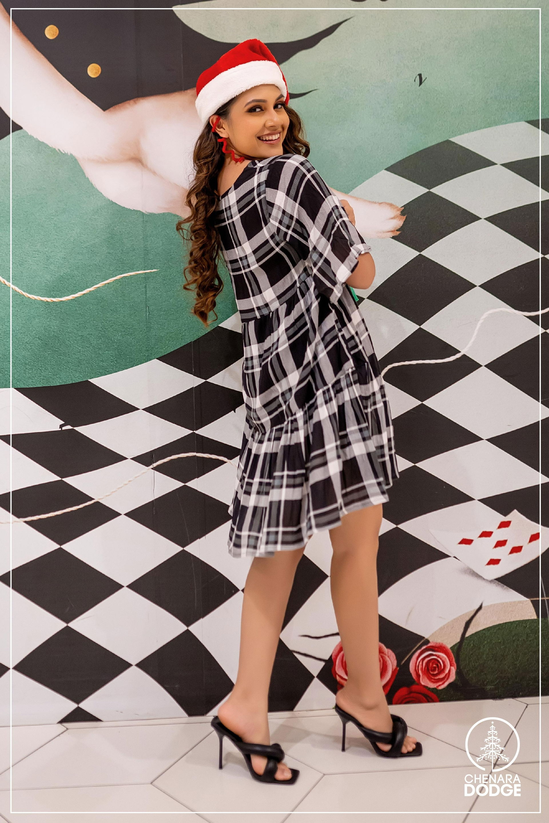 KIARA V NECK MINI DRESS