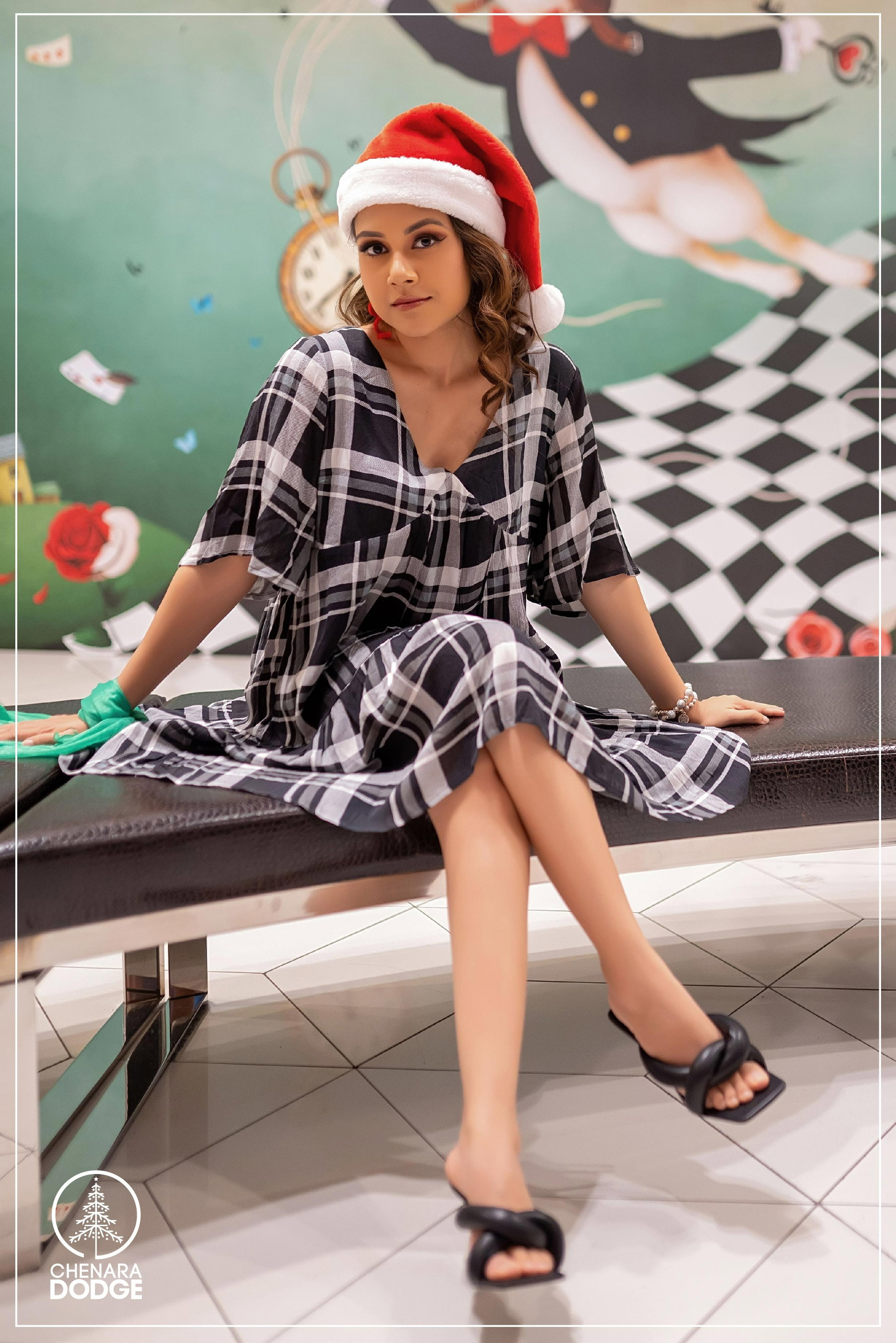 SIENA V NECK MINI DRESS