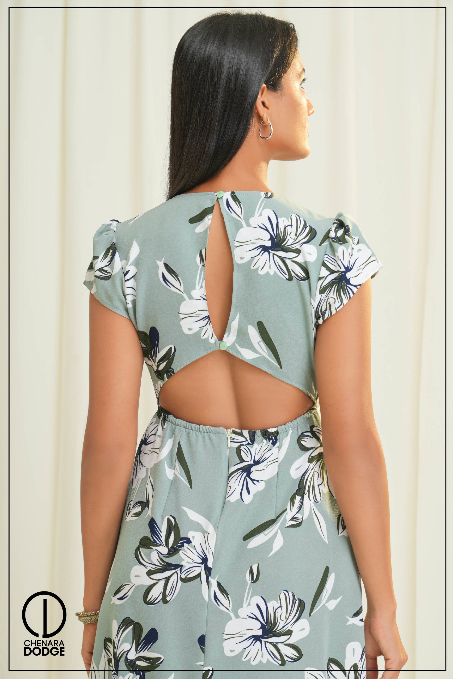 VANESSA V- NECK MIDI DRESS
