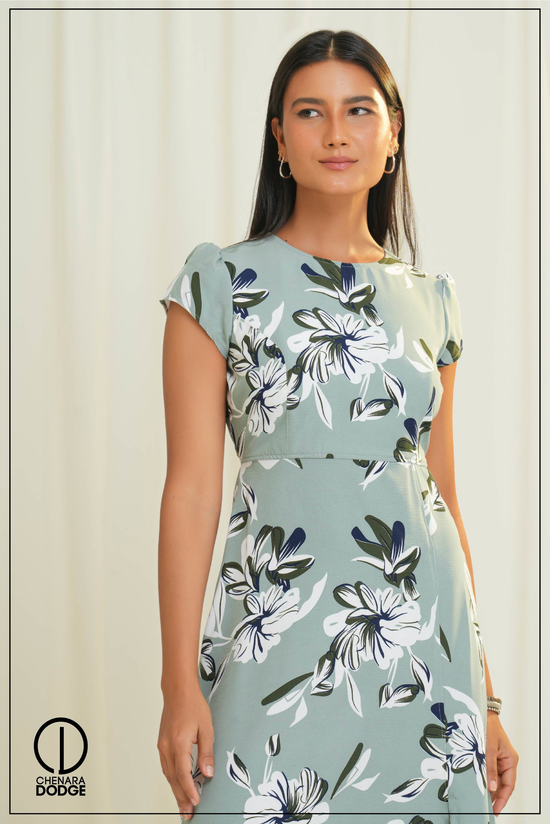 VANESSA V- NECK MIDI DRESS