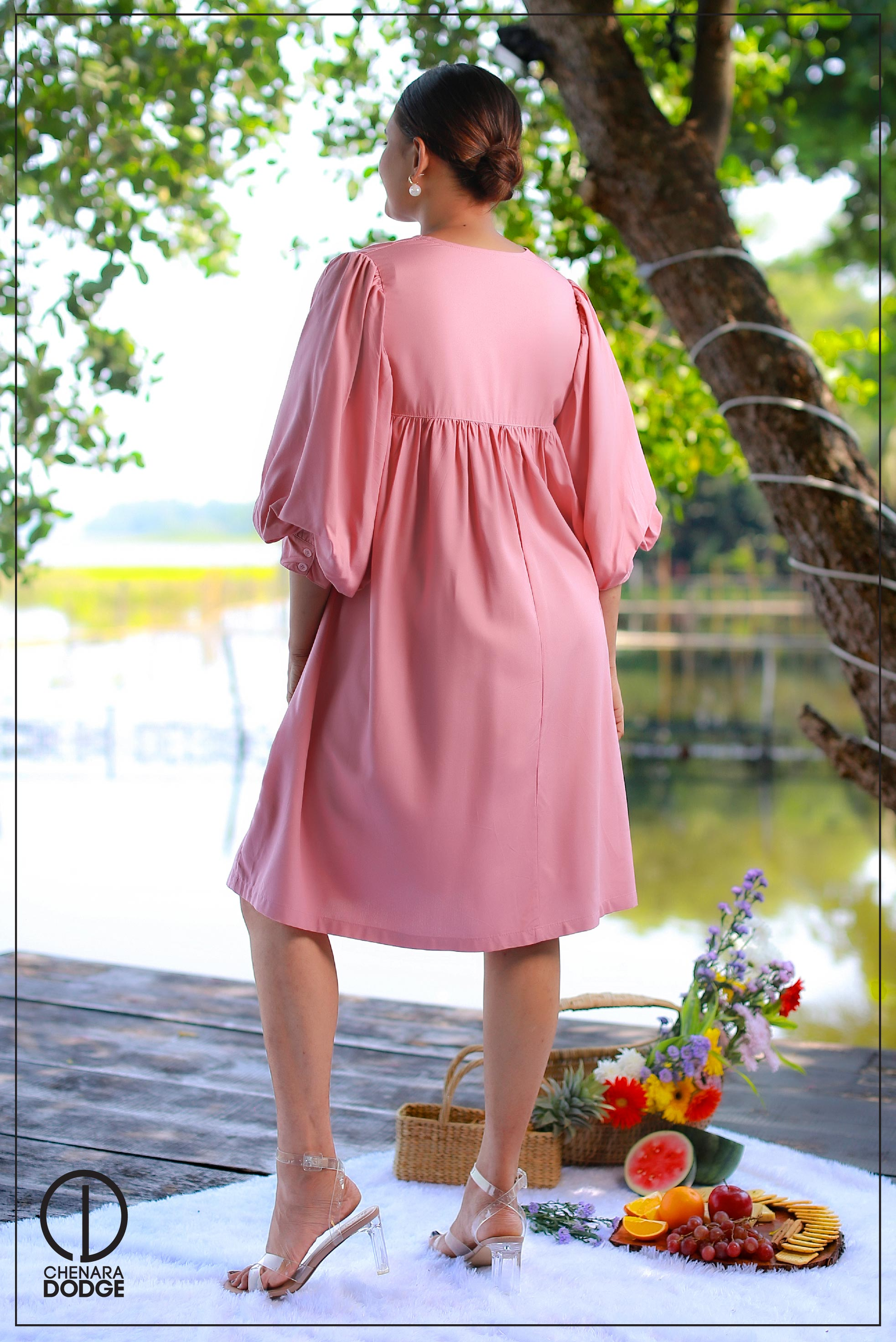 TAALIA TIE-UP MINI DRESS