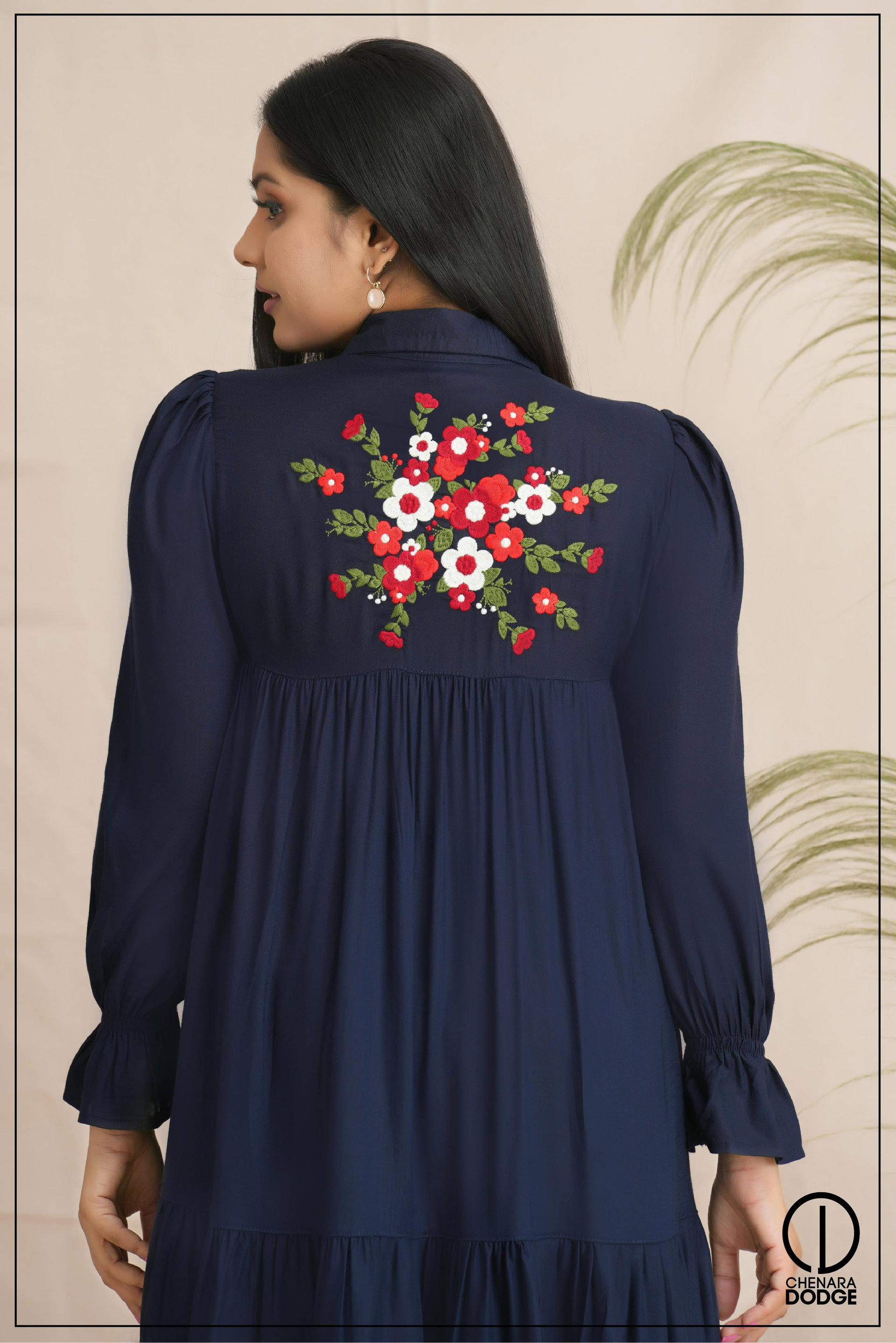 TAANYA EMBROIDERED MINI DRESS-