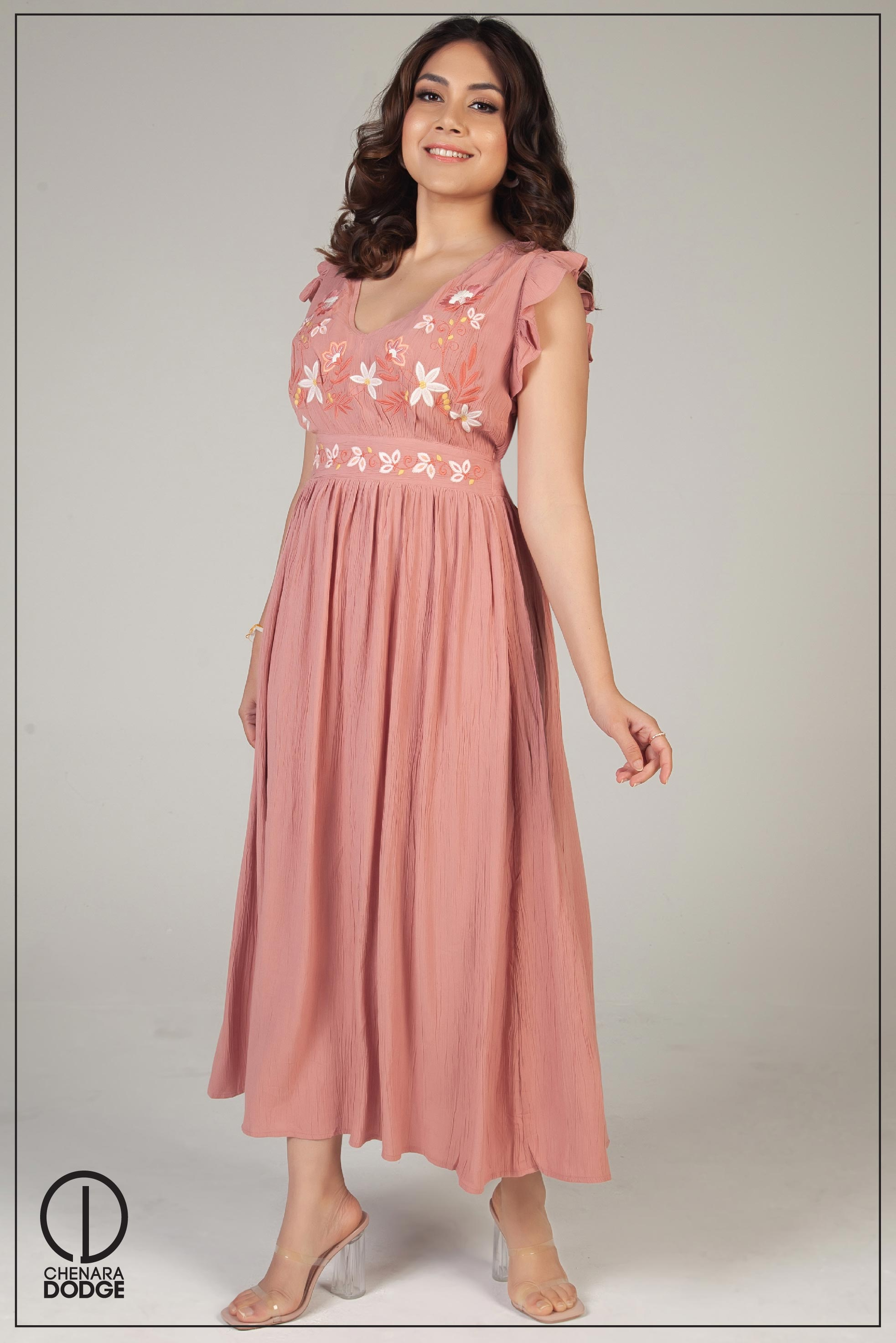 TALIYA EMBROIDERED MAXI DRESS