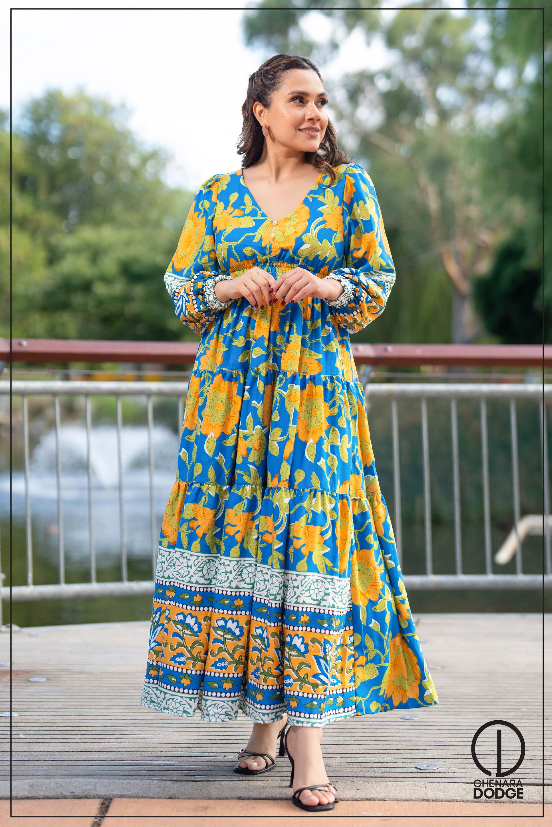 TARA V NECK MAXI DRESS