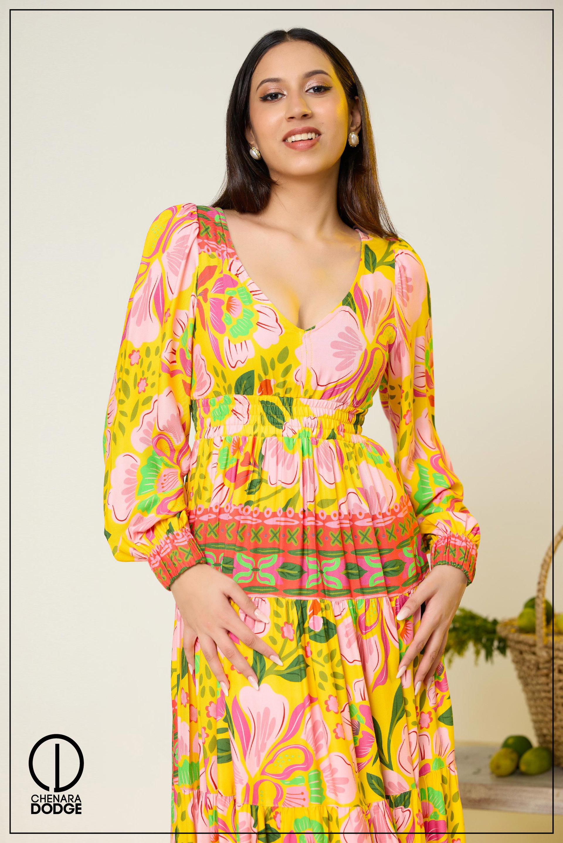 TARA V NECK MAXI DRESS