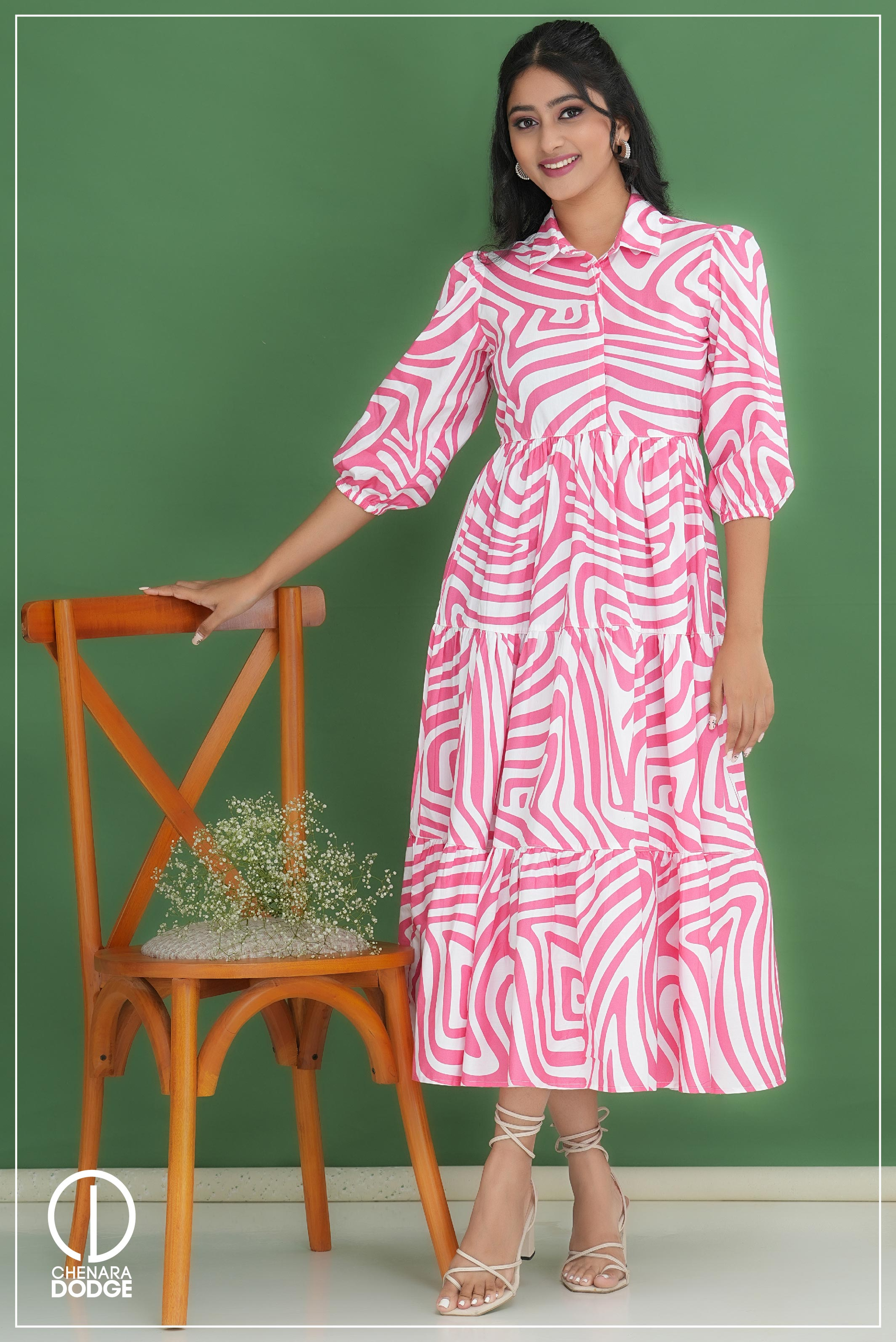 White & Pink Print