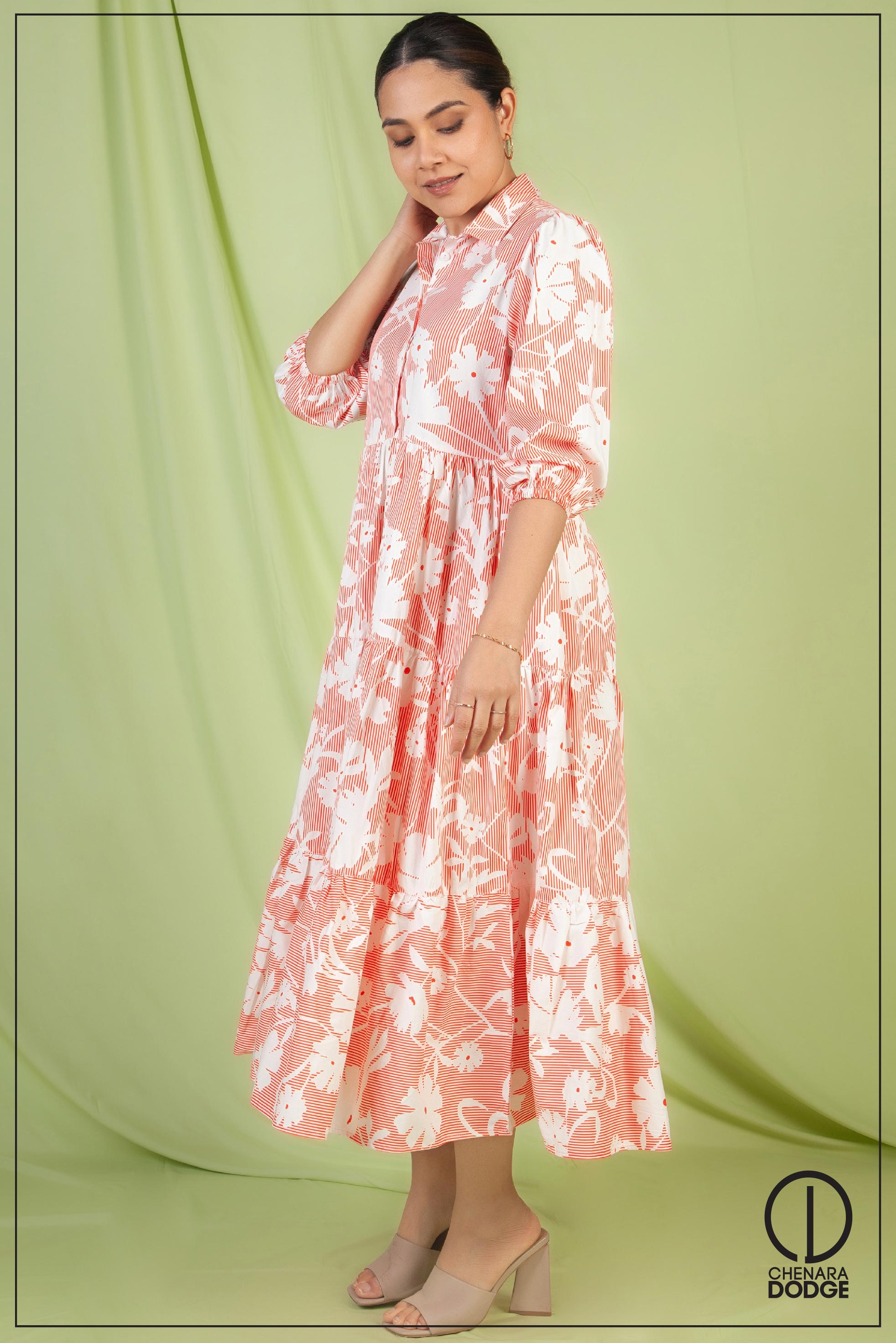 TESSA HIGH NECK MIDI DRESS