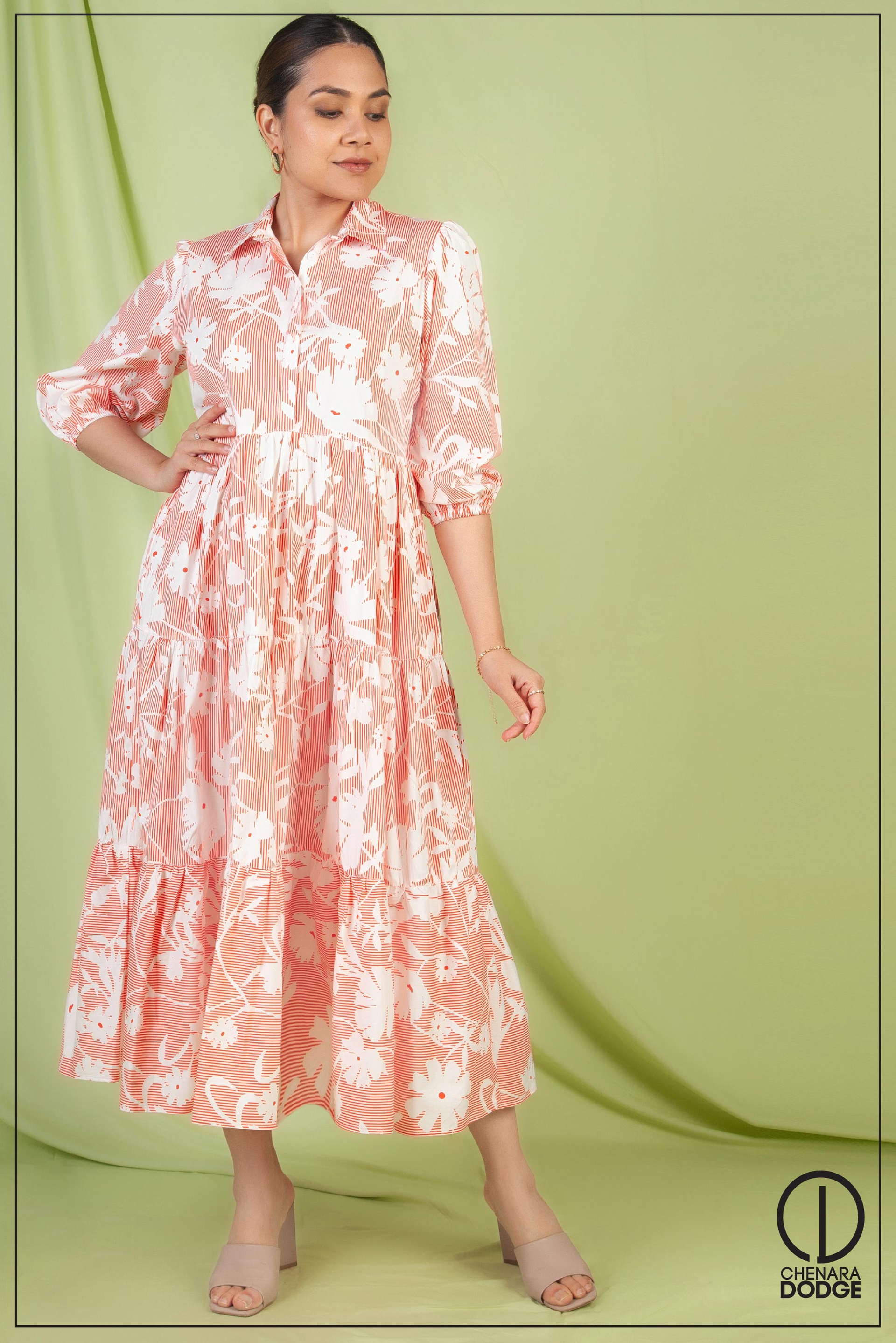 TESSA HIGH NECK MIDI DRESS