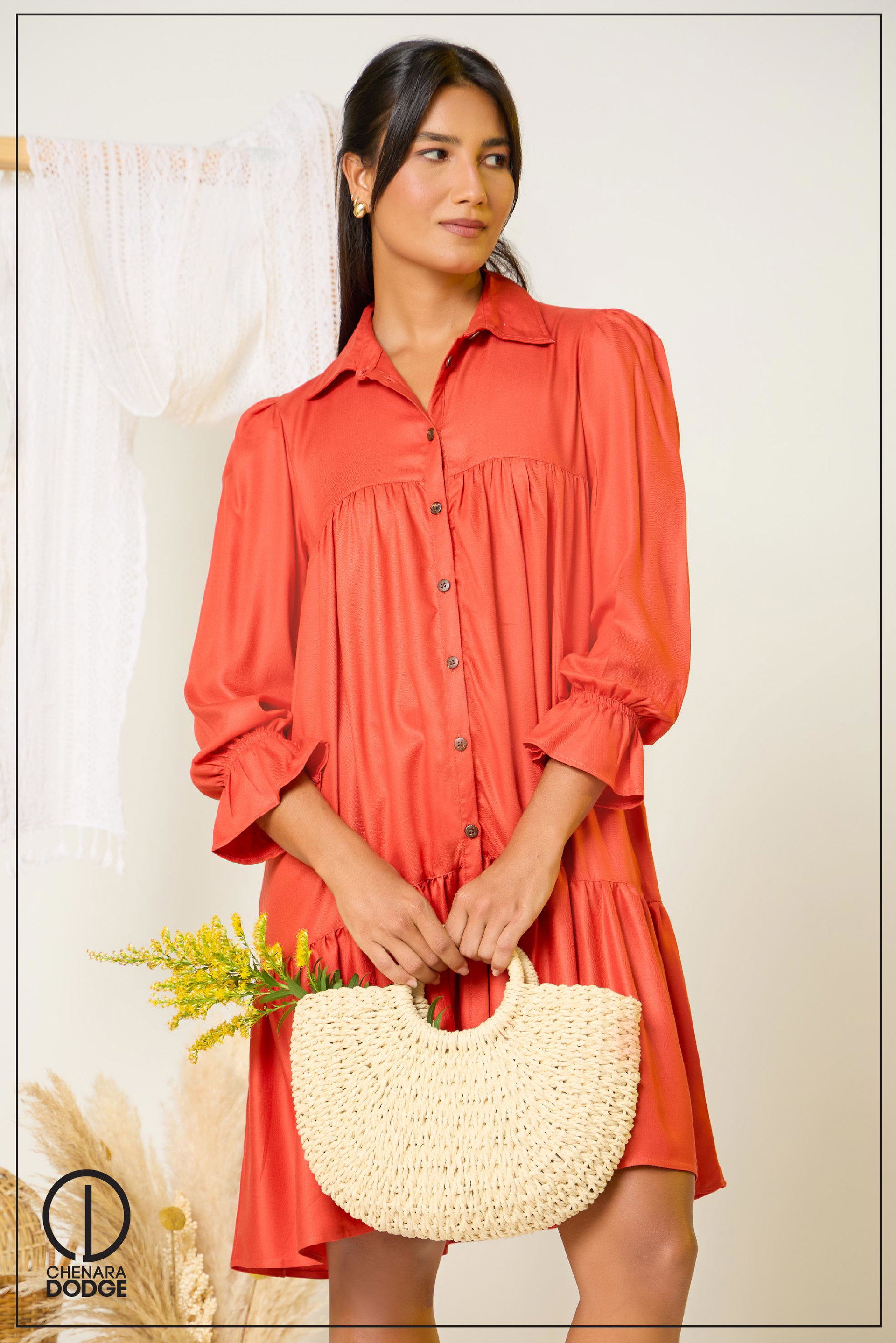 TIERED CASUAL MINI DRESS